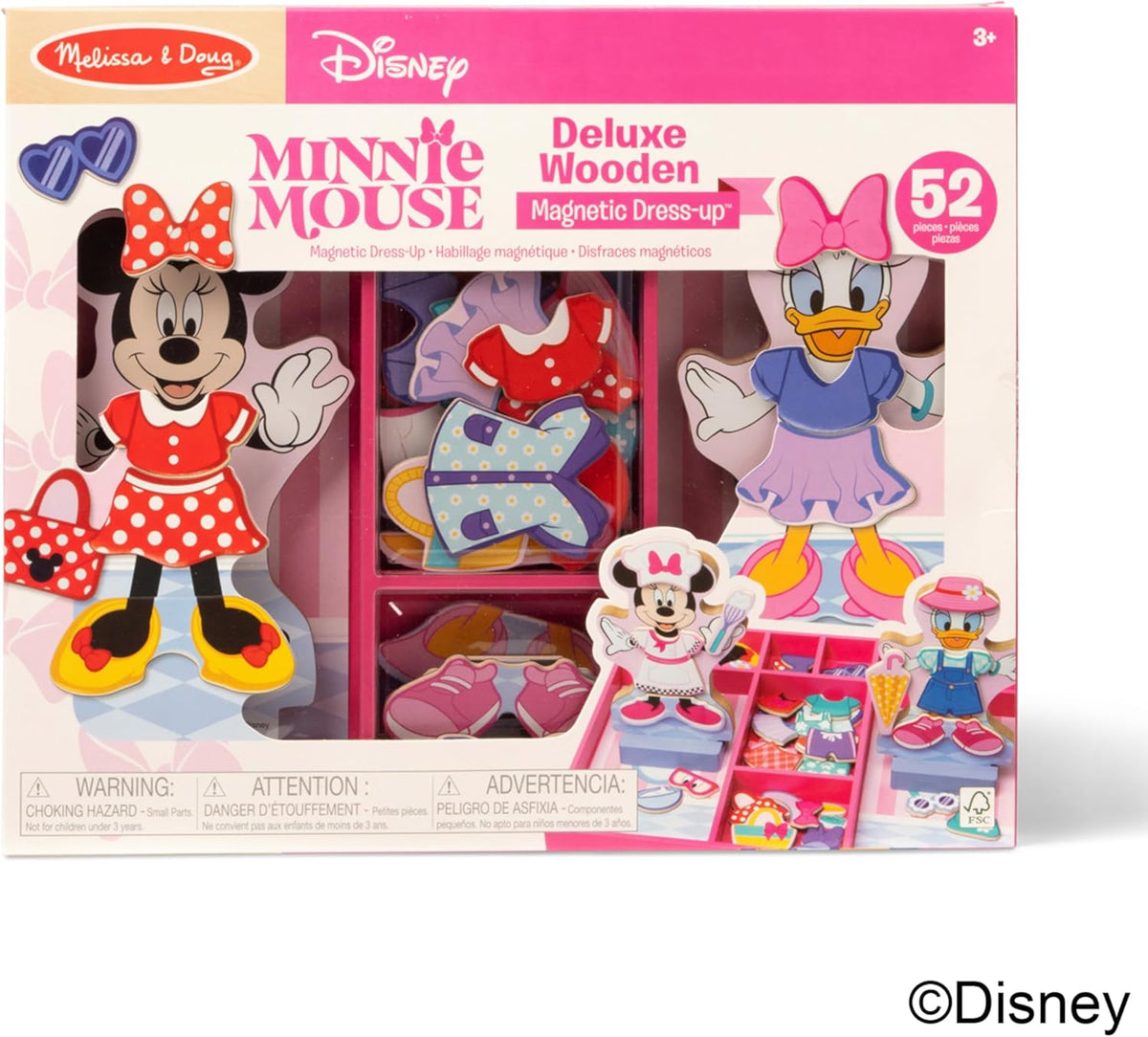 Melissa &amp; Doug Disney Minnie Mouse y Daisy Duck Vestidor Magnét...