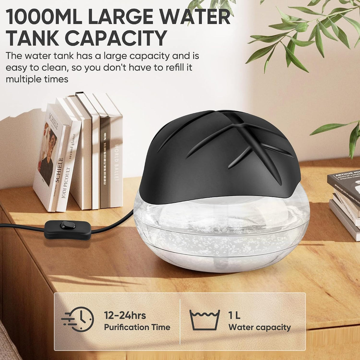 Purificador de aire a base de agua para el hogar con función de hum...