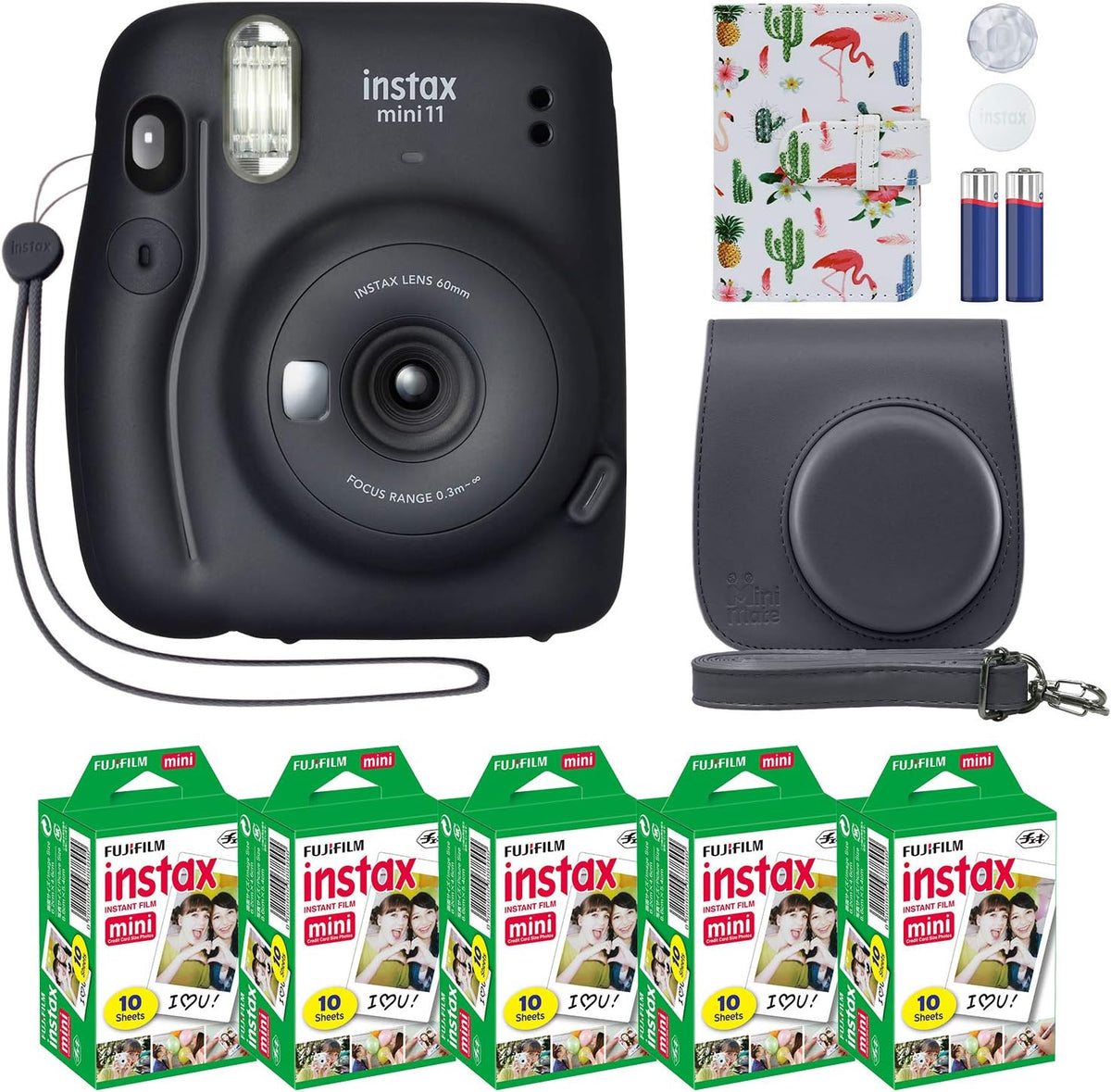 Fujifilm Instax Mini 11 - Cámara instantánea gris carbón + paquete...