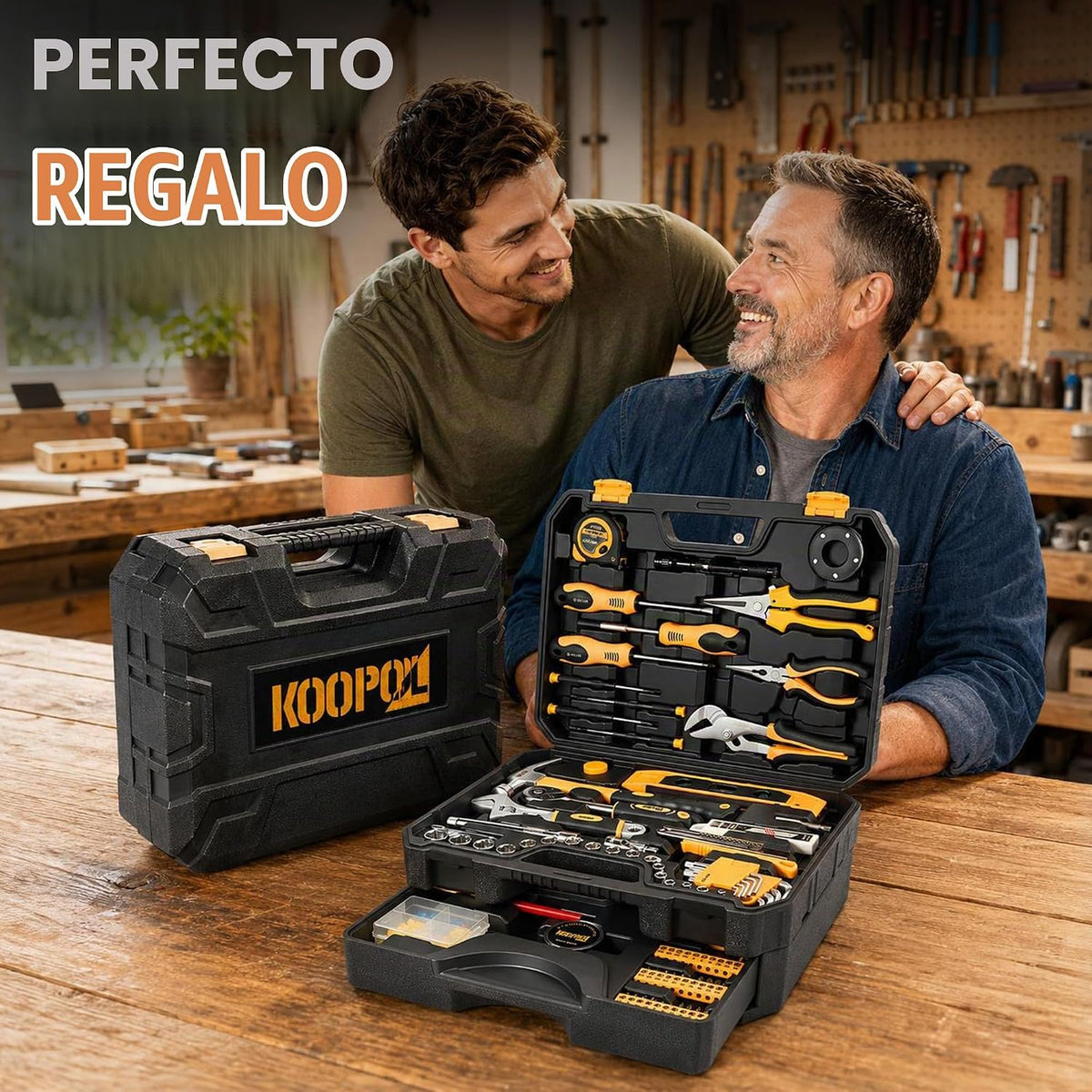 KOOPOOL Juego de herramientas de 159 piezas (tres capas) | Para rep...