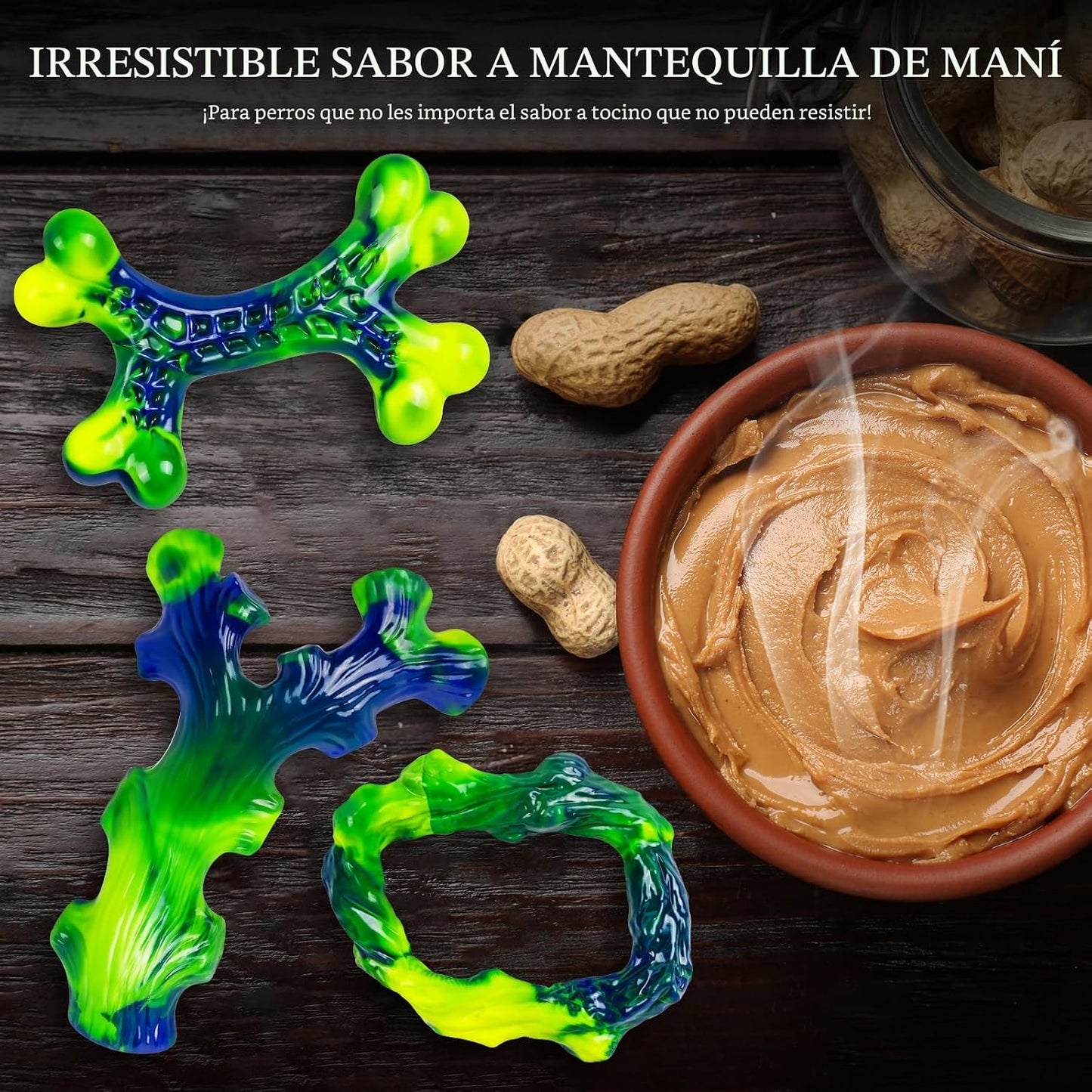 Frienhund Paquete de 3 Juguetes Masticables de Nylon Indestructible...