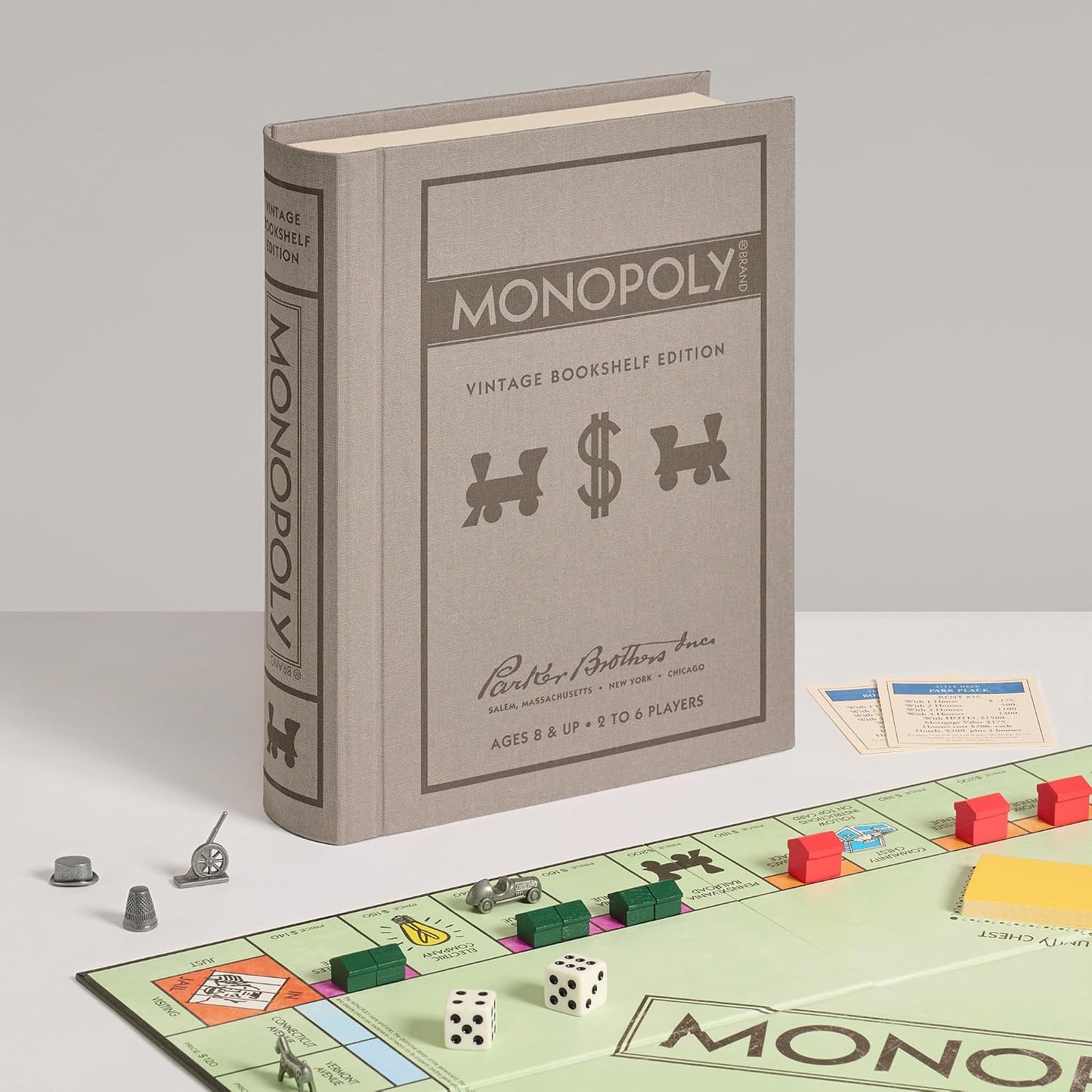 Juego de mesa monolio edición vintage de Libro de lino (versión E.U...