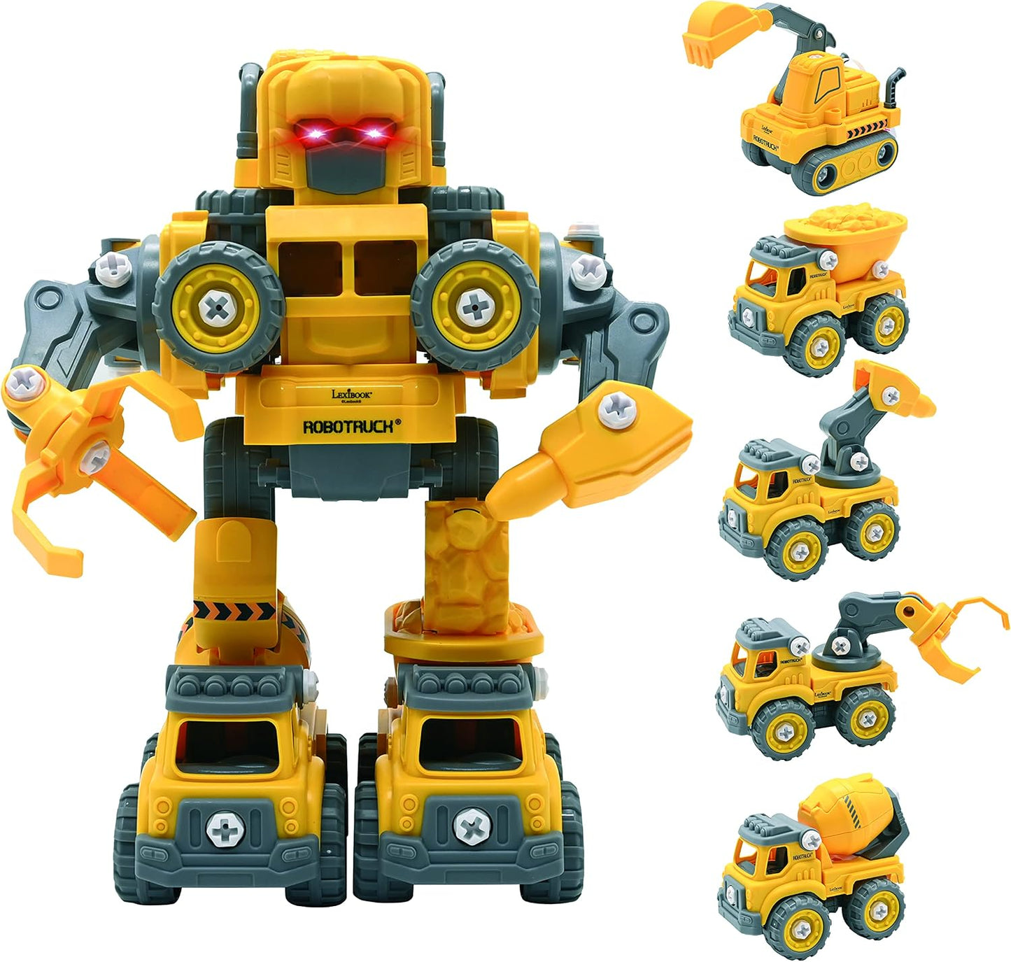 LEXiBOOK Robotruck®, kit de robot 5 en 1 para construir tú mismo, v...
