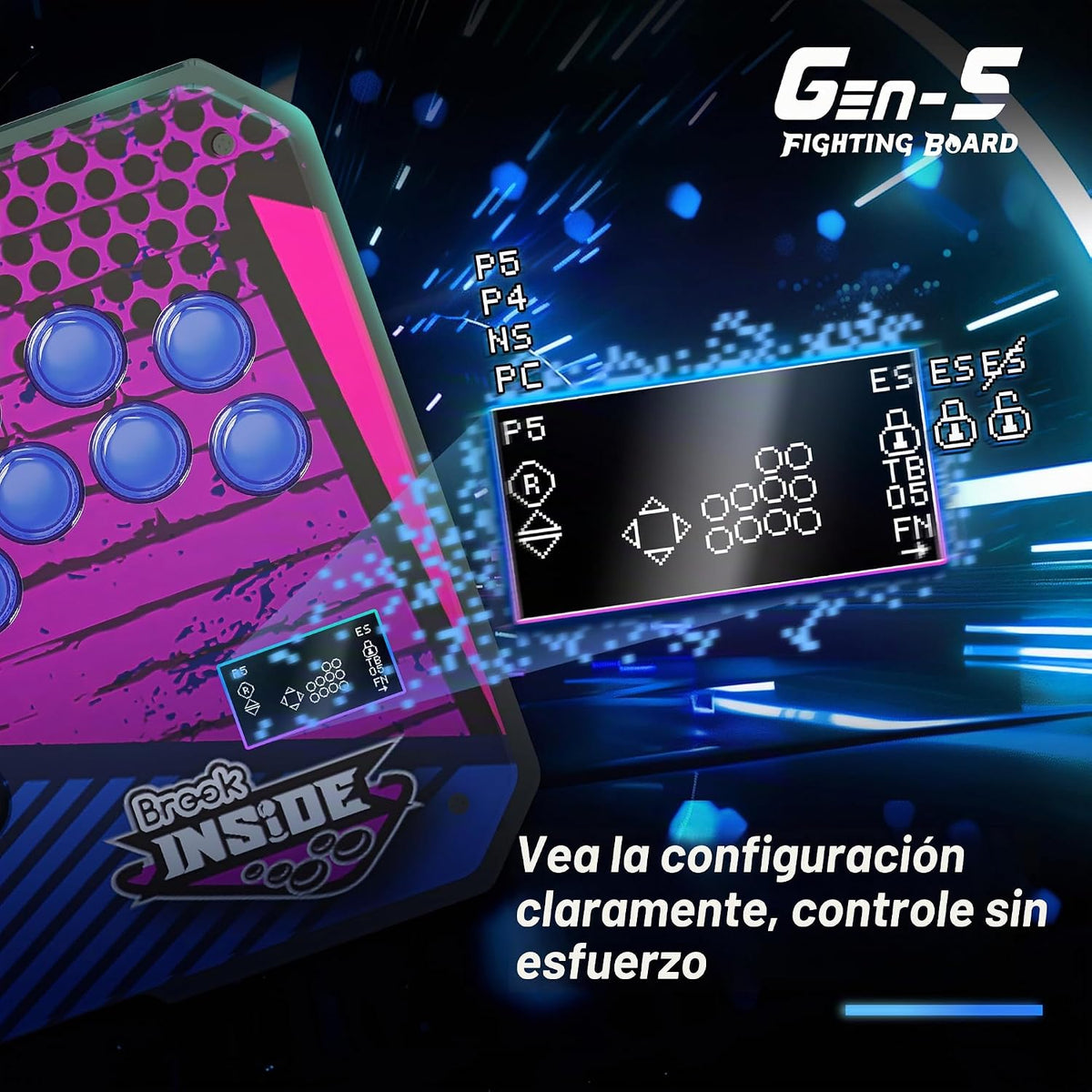 Brook Gaming GEN 5 - Tablero de combate con cable - Compatible con...