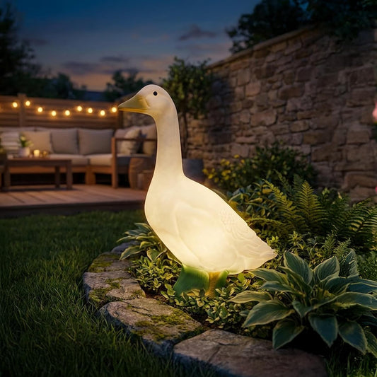 Union Products - Estatua de jardín y césped de ganso iluminado, 23...