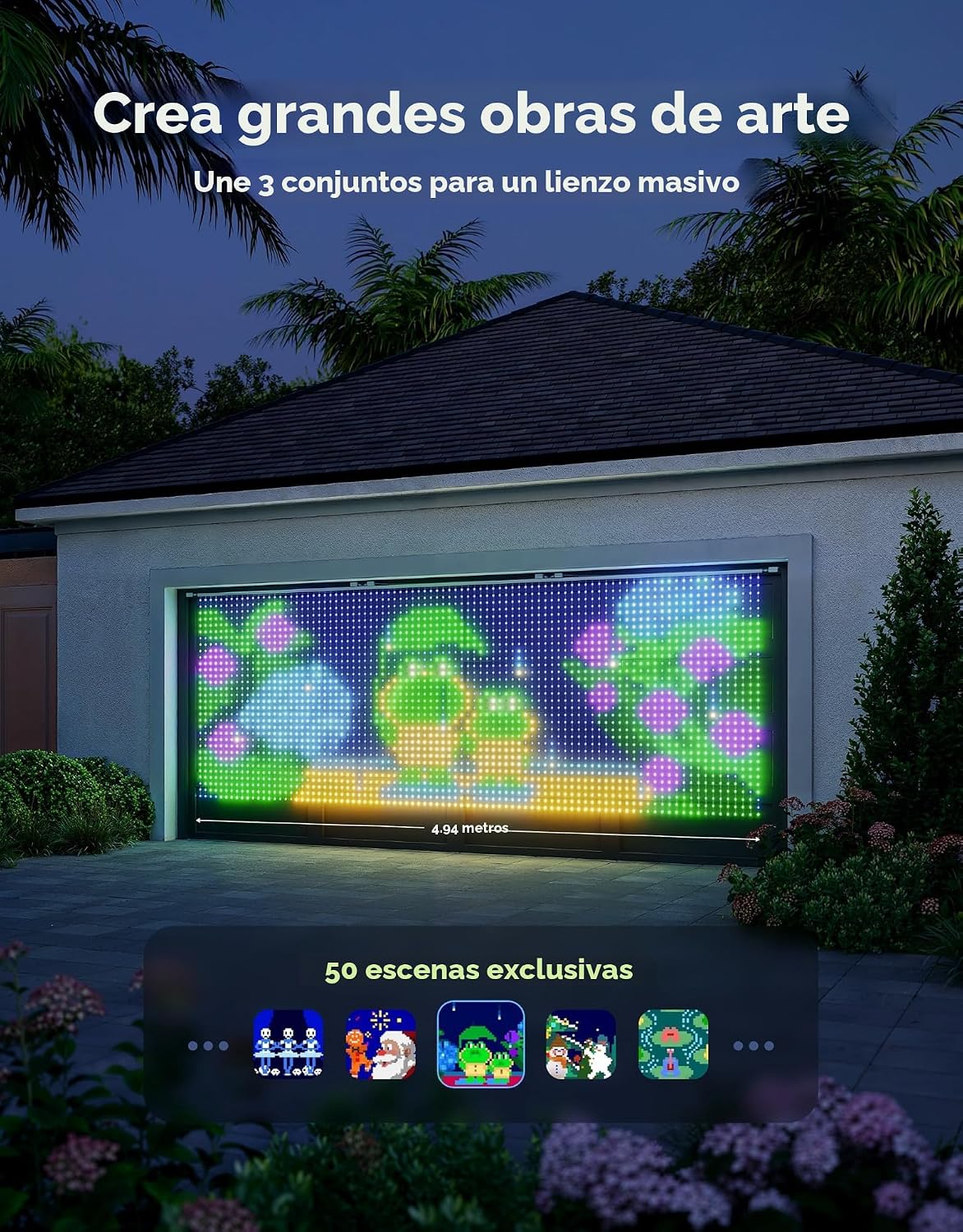 Govee Luces de Cortina Pro, 960 LEDs Mejorados Inteligentes que Cam...