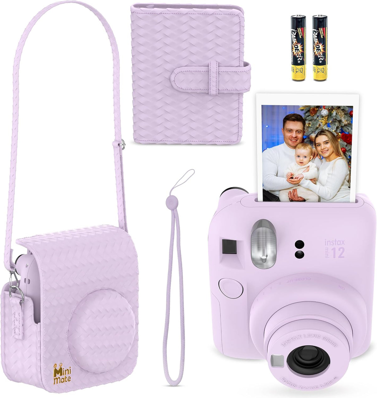 Fujifilm Instax Mini 12 Cámara Instantánea Morado Lila + Funda de D...