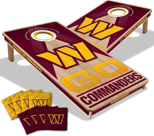 YouTheFan NFL - Juego profesional de Cornhole de madera de 2 x 4 pi...