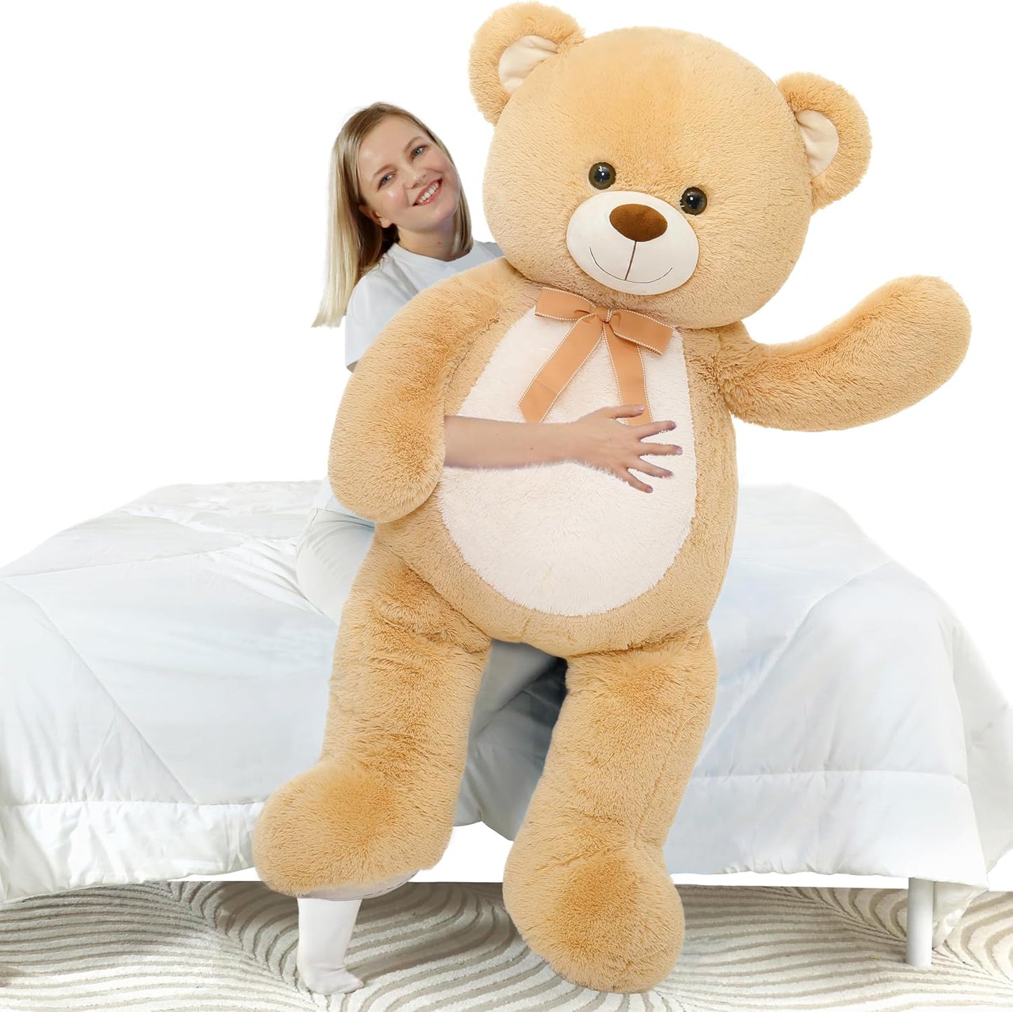 MorisMos Oso de peluche gigante de 4 pies, 51 pulgadas, regalo de o...