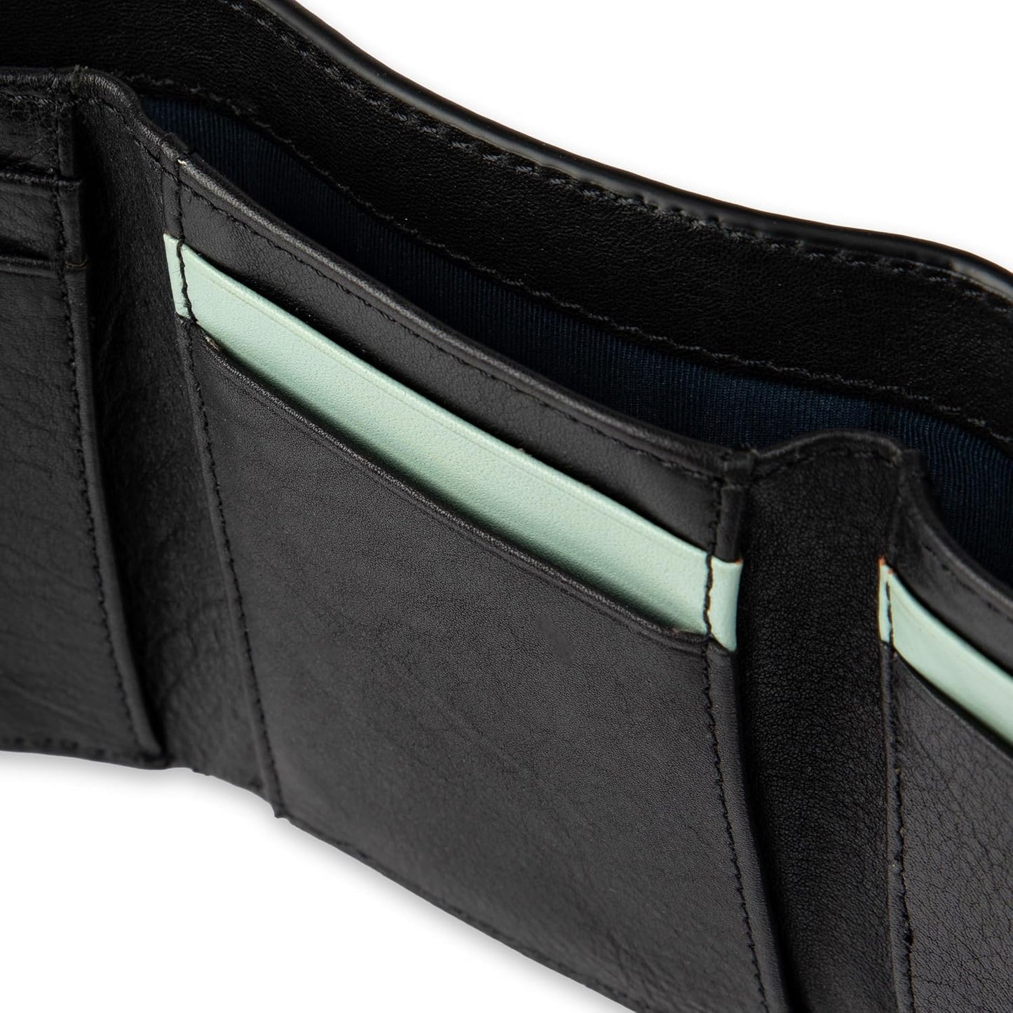 Tommy Bahama Billetera Trifold de cuero para hombre Negro