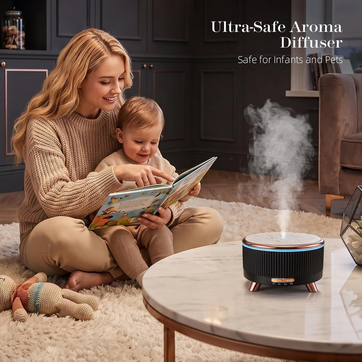 Difusor y humidificador ultrasónico premium: gran capacidad de 16.9...
