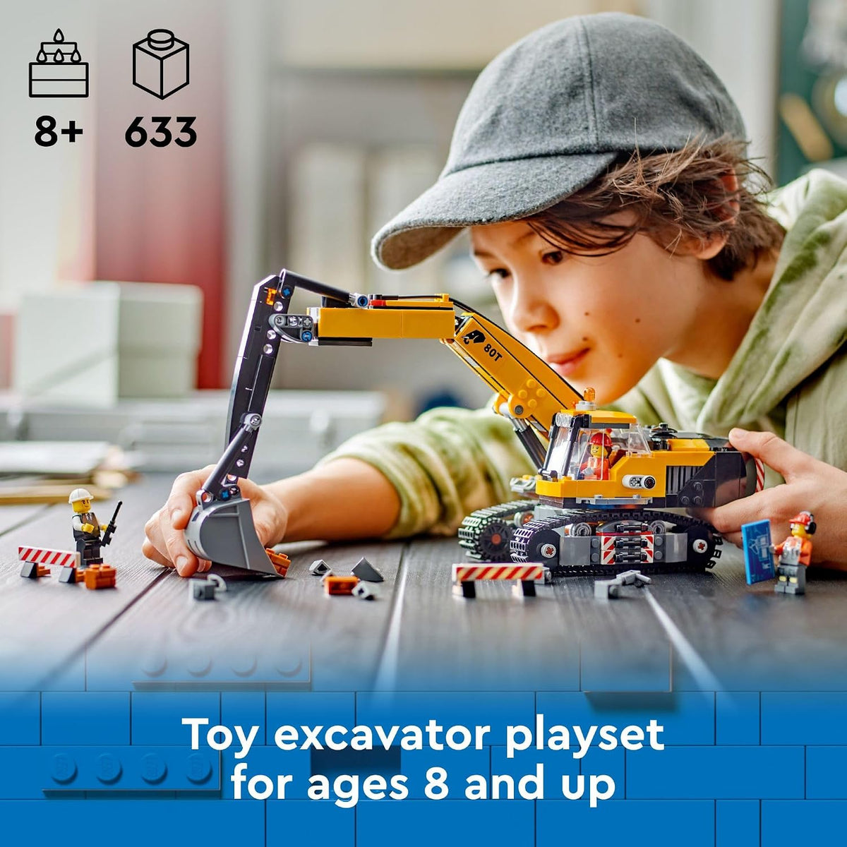 LEGO City Excavadora de Construcción Amarilla Juguete Excavadora pa...