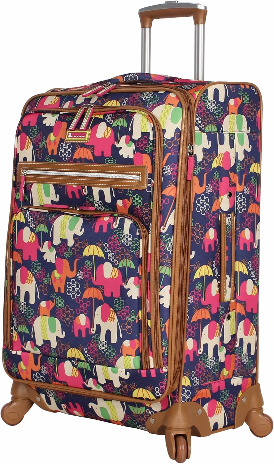 Lily Bloom Equipaje con diseño estampado de 24 pulgadas, maleta exp...