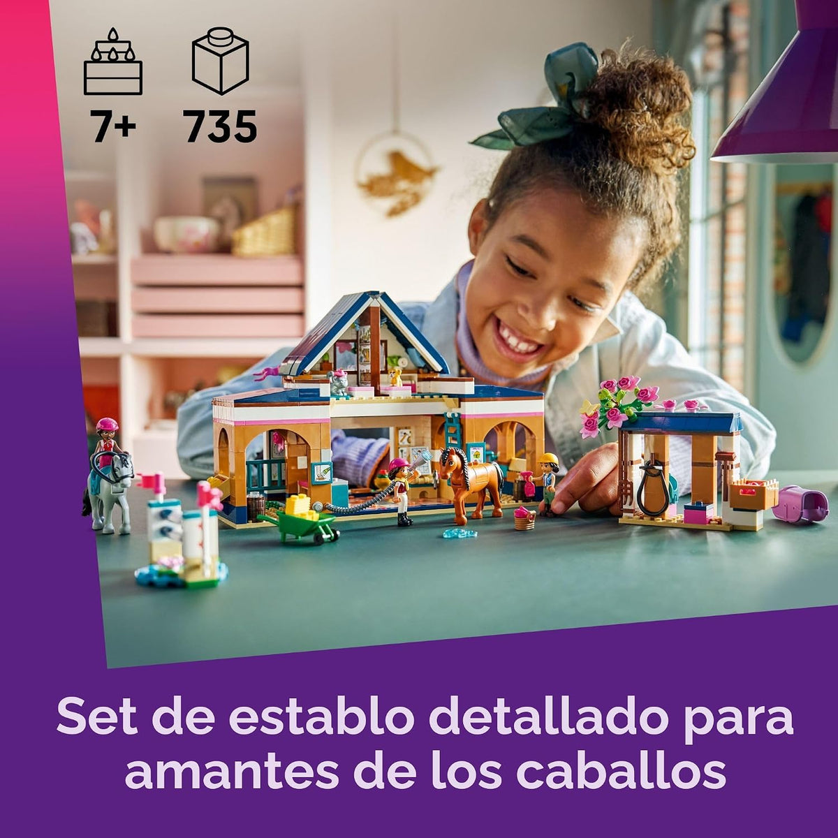 LEGO Friends Horse Stable and Riding Academy Building Toy para niña...