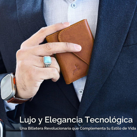 Cartera de cuero de grano completo para hombre, hecha a mano con bl...