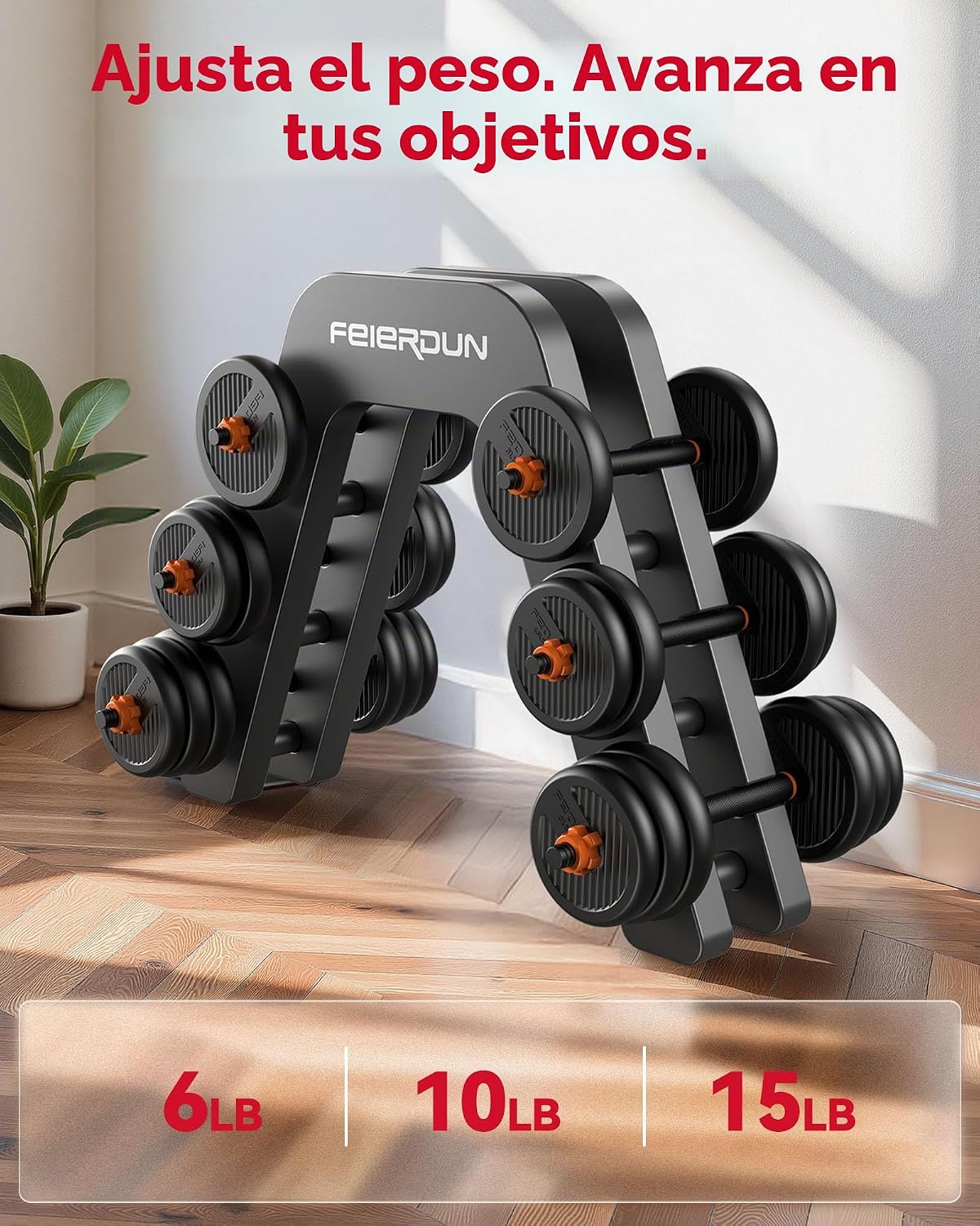 FEIERDUN Mancuernas ajustables, juego de pesas libres de 20\/30\/40...