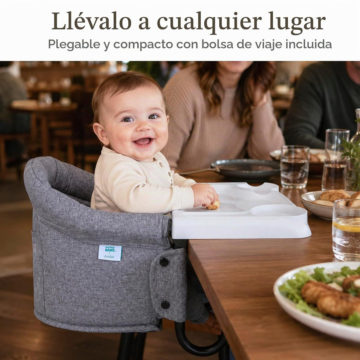 Evolur Silla alta para bebé de gancho, asiento de comedor portátil...