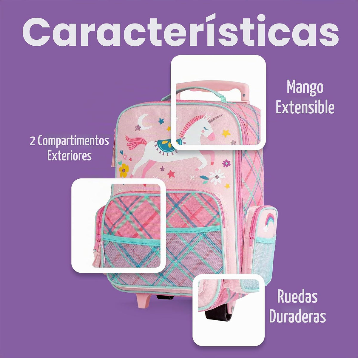 Stephen Joseph Equipaje Rodante Clásico para Niños, Equipaje para N...