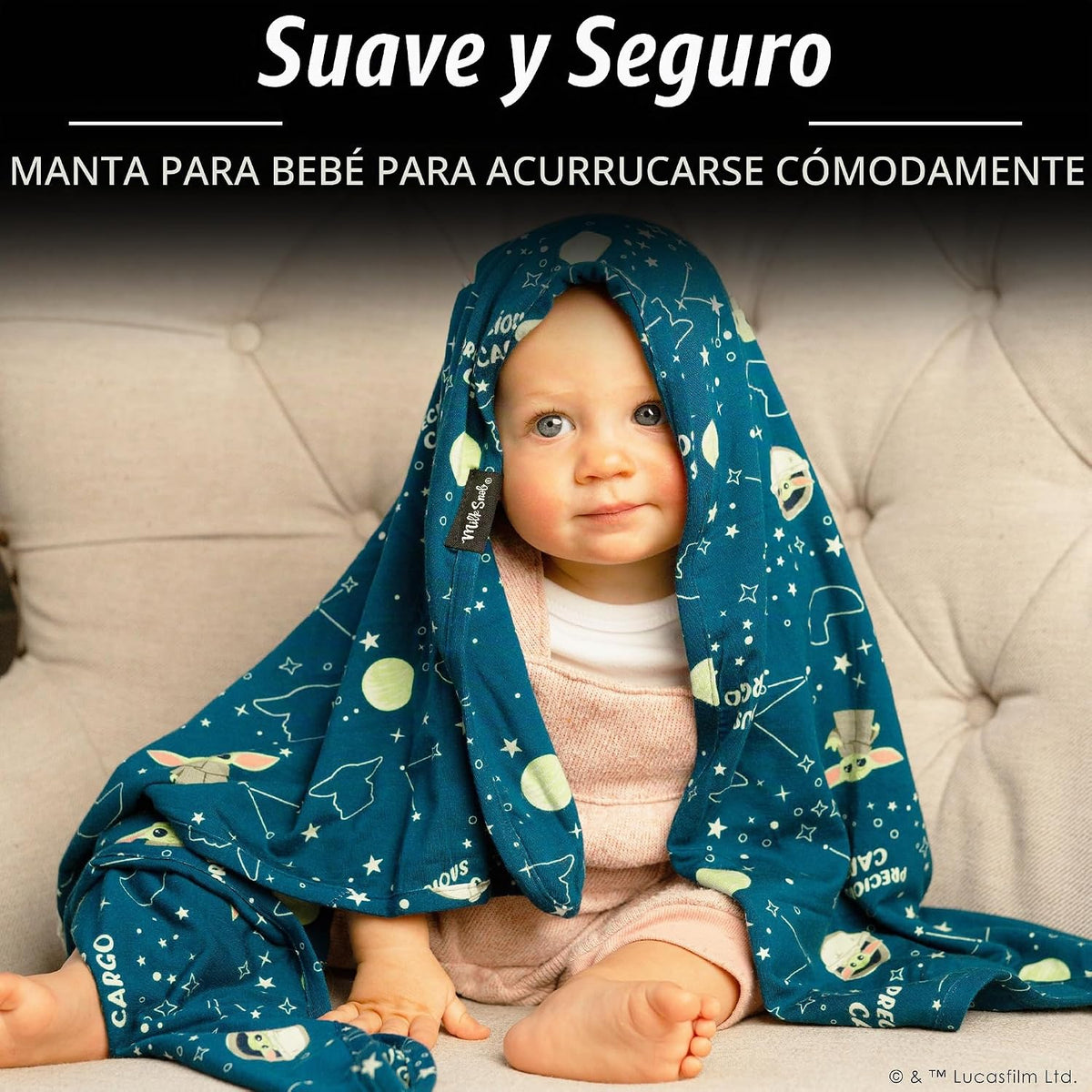 Milk Snob Star Wars Manta Envolvente para Bebé Niño y Niña, Suave d...