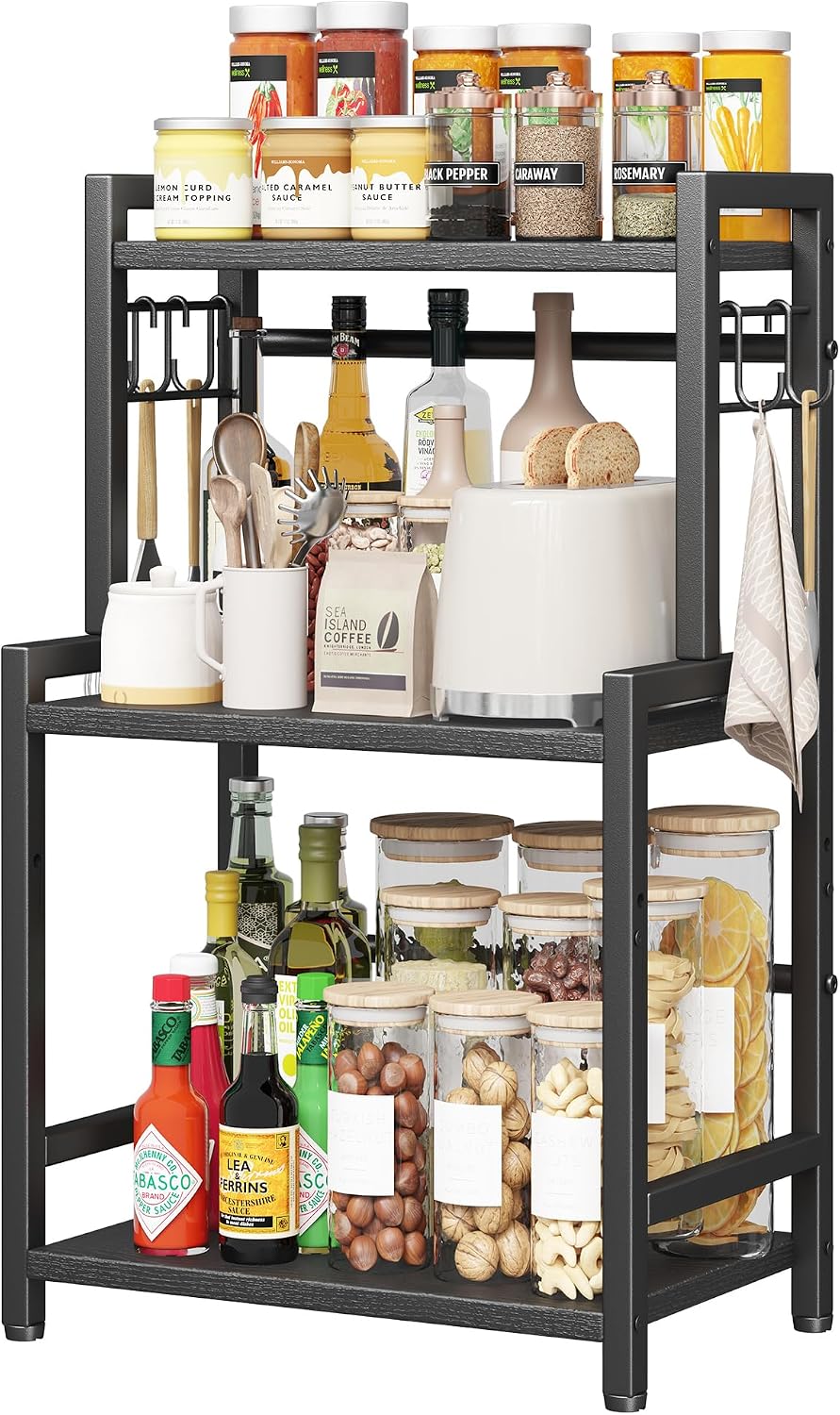 Organizador de encimera de cocina, estante de especias de 3 niveles...