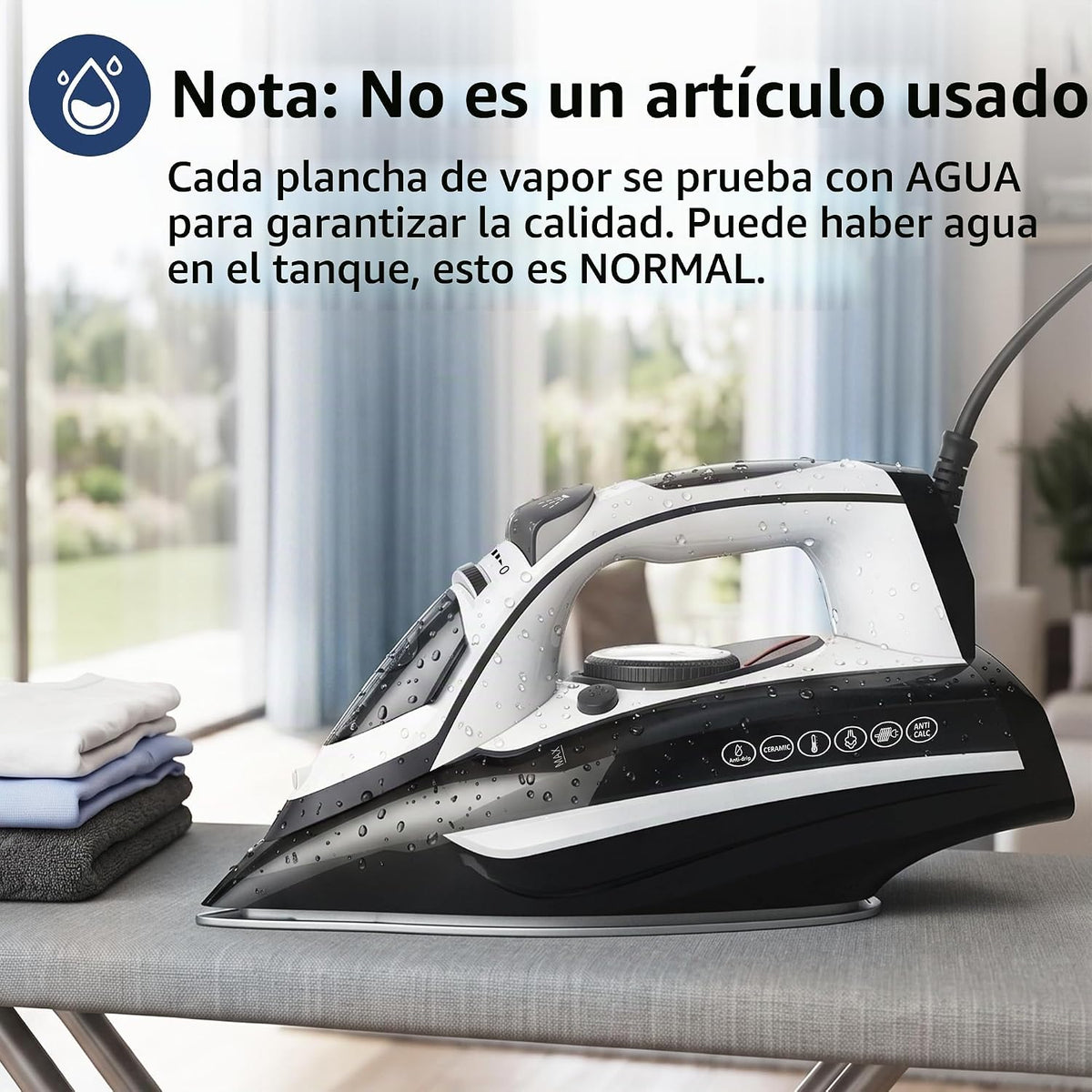 LEVOORA Plancha de vapor para ropa de calentamiento rápido de 20 se...