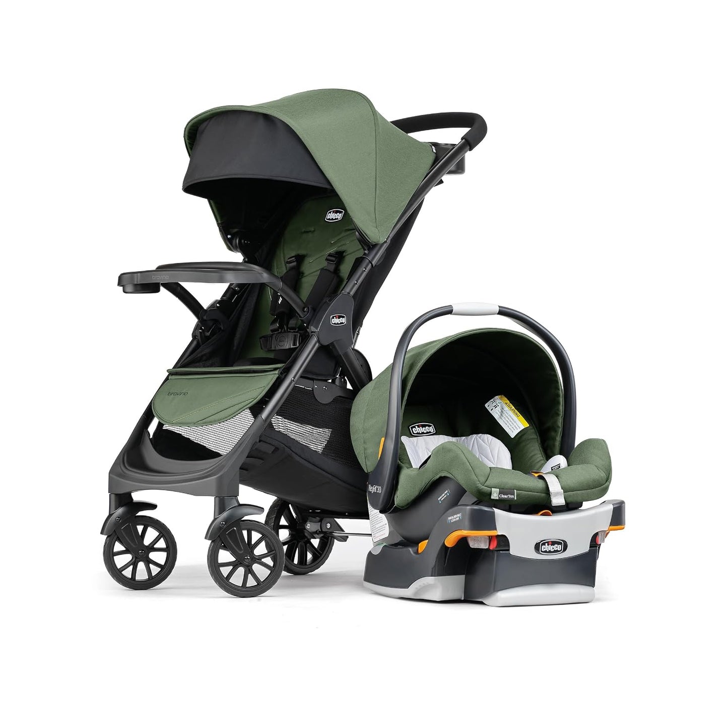 Chicco Sistema de viaje Bravino ClearTex con asiento y base para au...