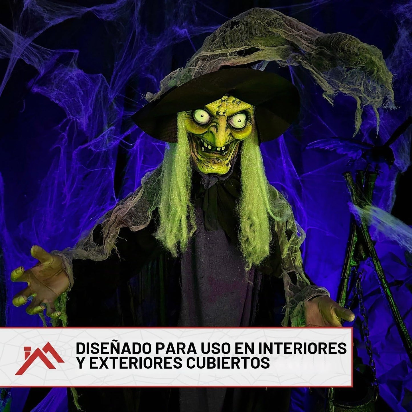 Haunted Hill Farm - Bruja parlante aterradora de tamaño real, artic...