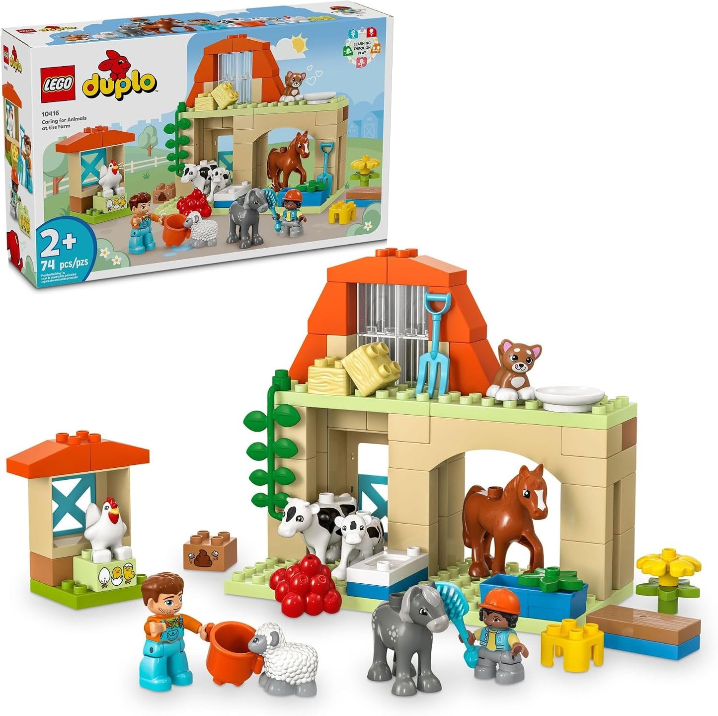 LEGO DUPLO Town Caring for Animals at The Farm Building Toys Playse...