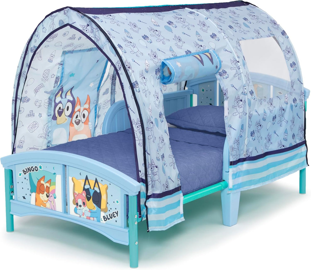 Delta Children - Cama infantil de plástico Bluey con tienda