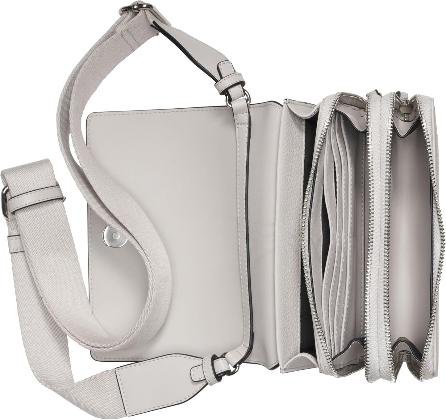 Calvin Klein Bolso bandolera Millie con triple compartimento para m...