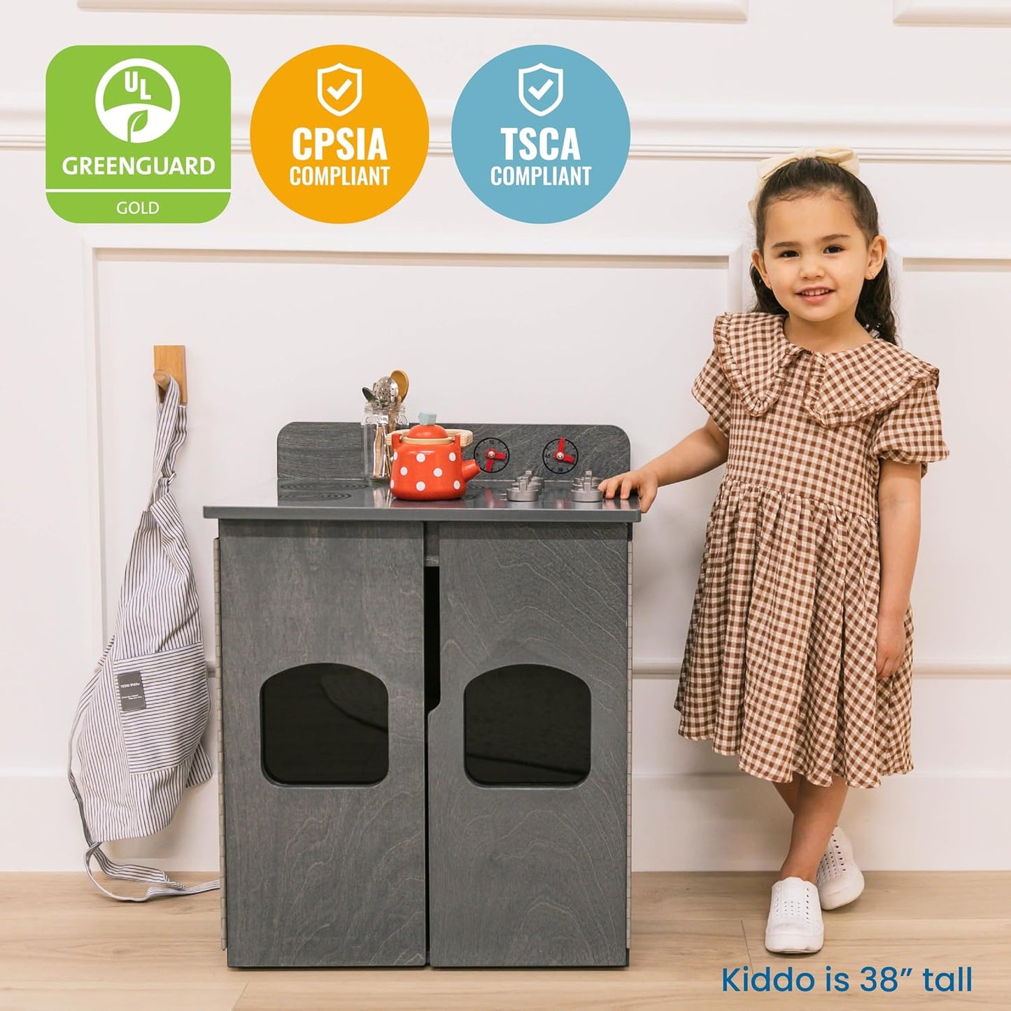 ECR4Kids Estufa de madera de la cocina del juego de simulación de l...