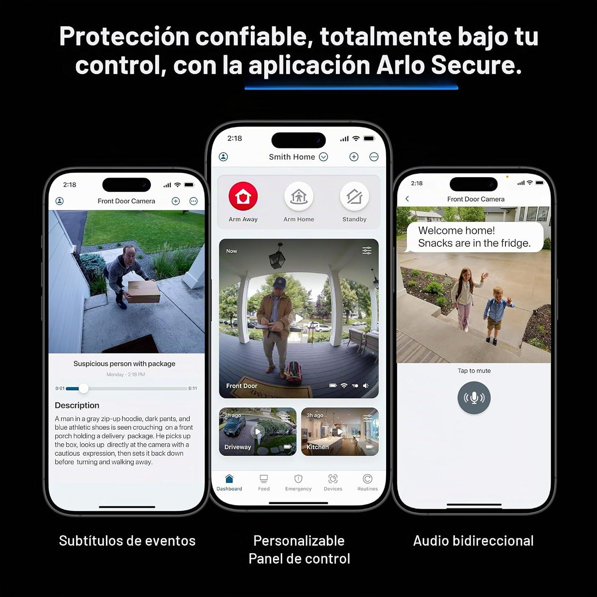 Arlo Timbre de video 2K (2.ª generación) inalámbrico o con cable -...