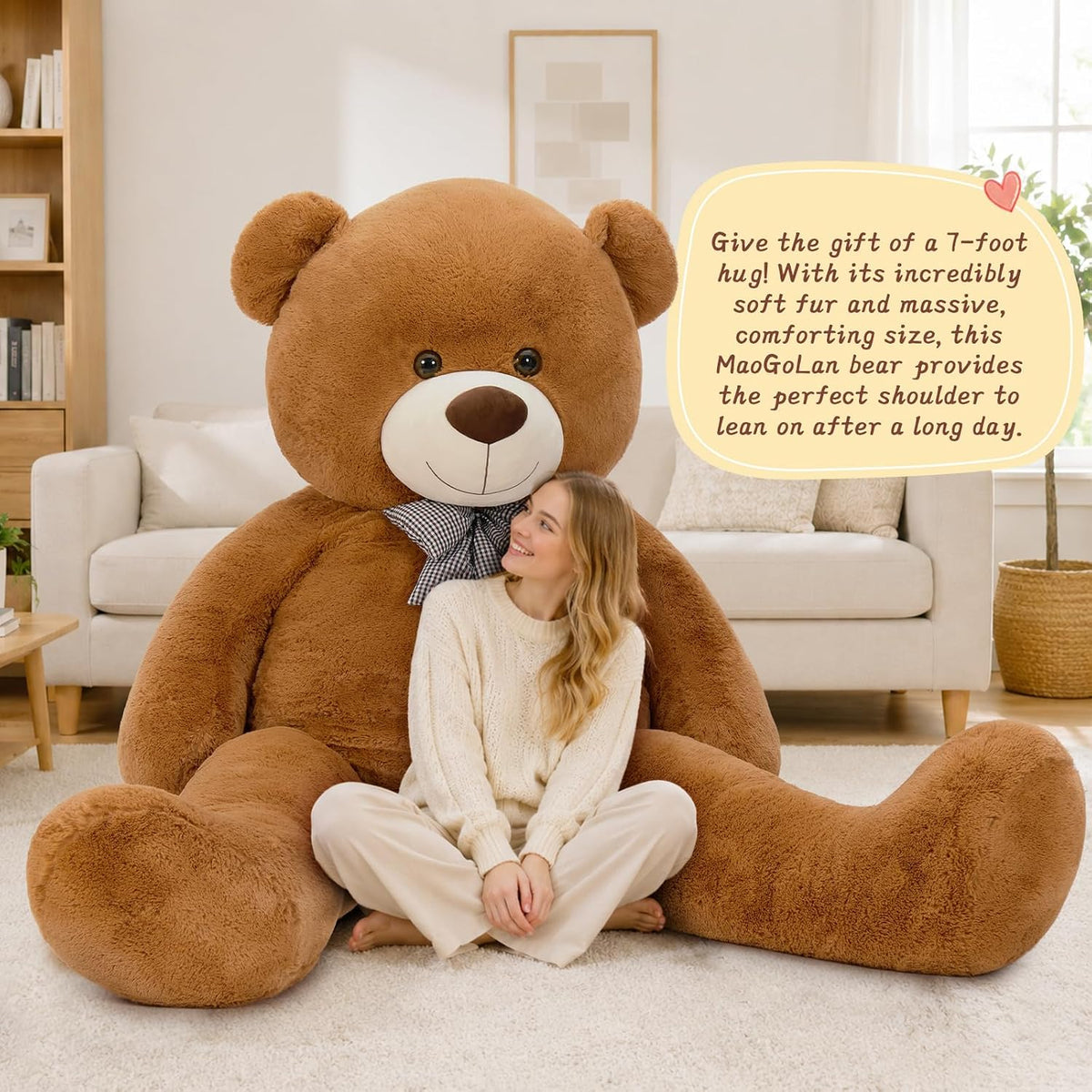 MaoGoLan Oso de peluche gigante de 7 pies, animal de peluche gigant...