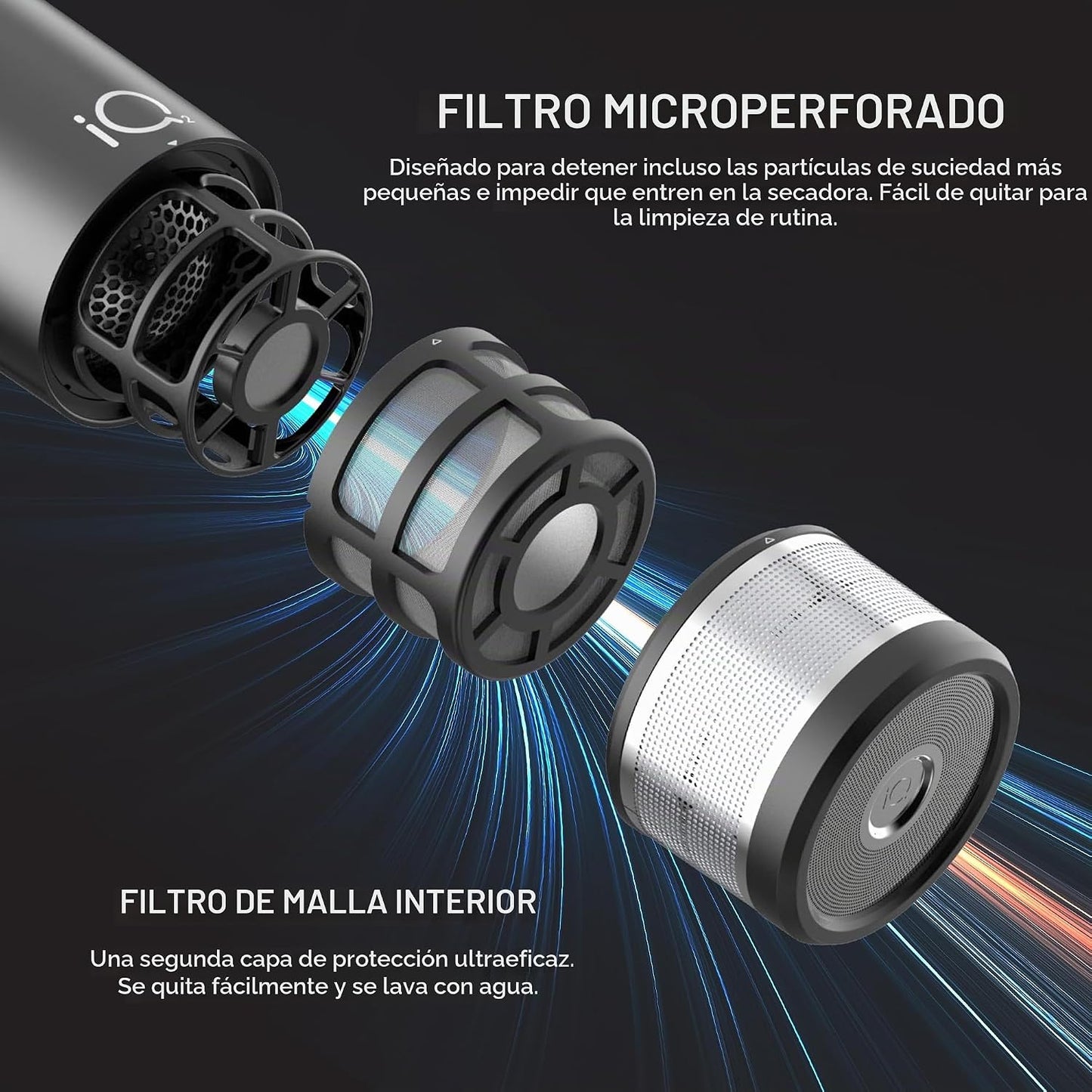 GA.MA iQ2 Perfetto - Secador de pelo con motor turbo inteligente de...