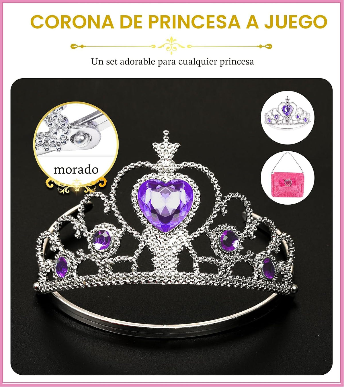 Kit de maquillaje infantil para niñas, zapatos de vestir de princes...