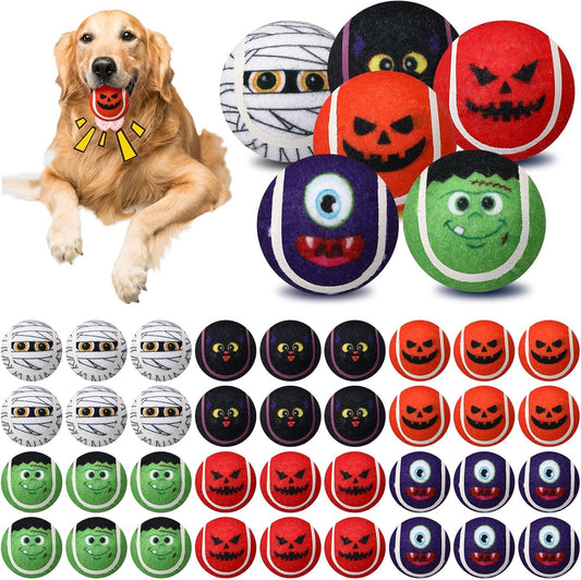 Civaner 36 juguetes de Halloween para perros a granel, pelotas de t...