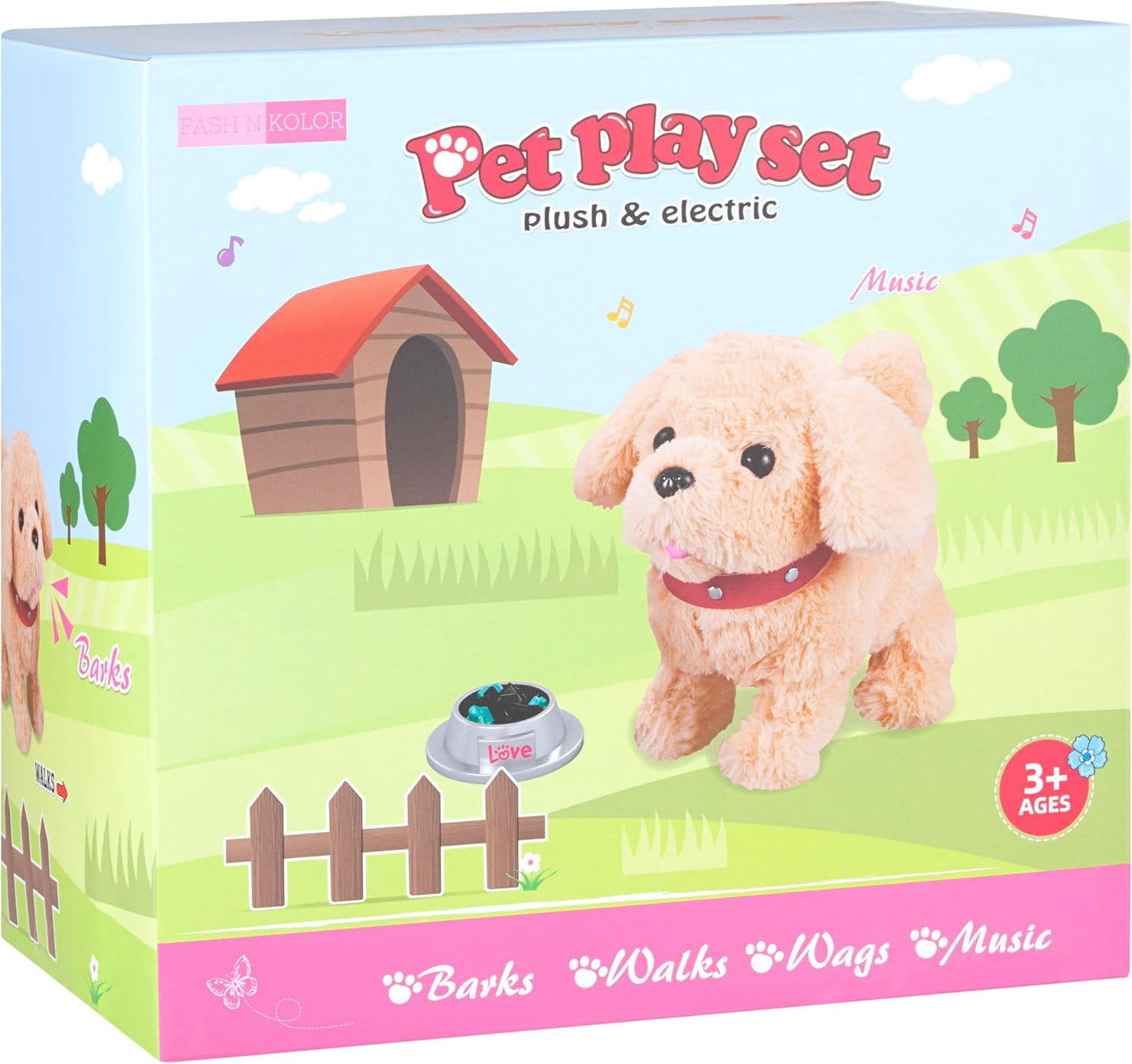 fash n kolor Cachorro Electrónico de Peluche Perro Caminante que La...