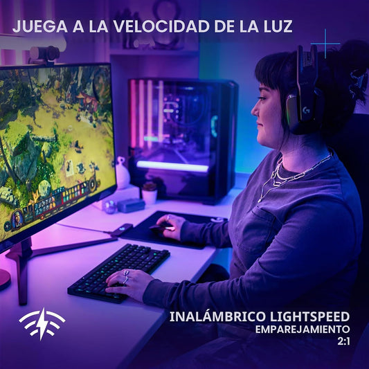 Logitech G502 X PLUS - Mouse inalámbrico para juegos y G515 LIGHTSP...