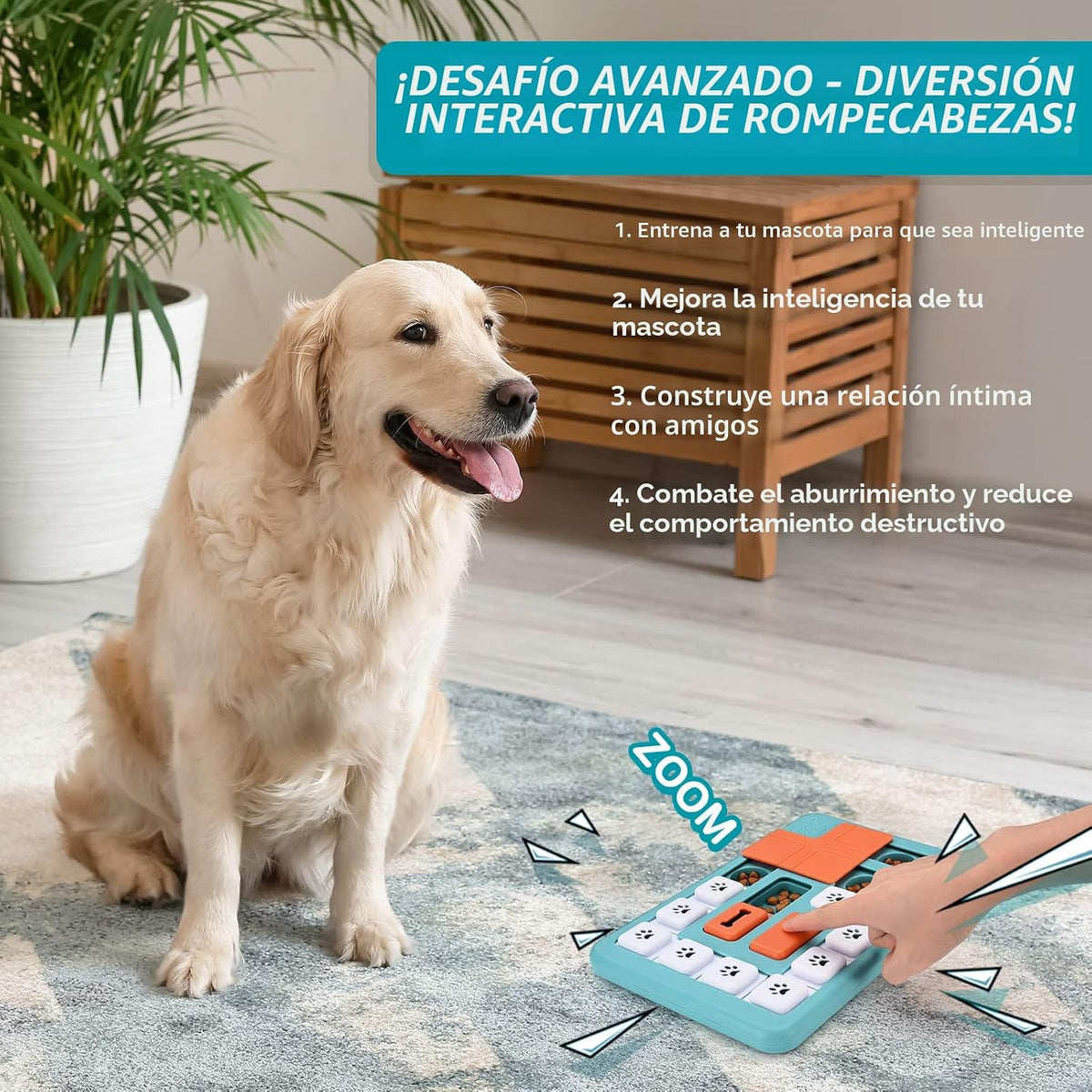 FOXMM Juguetes de Rompecabezas para Perros - Juguetes Interactivos...