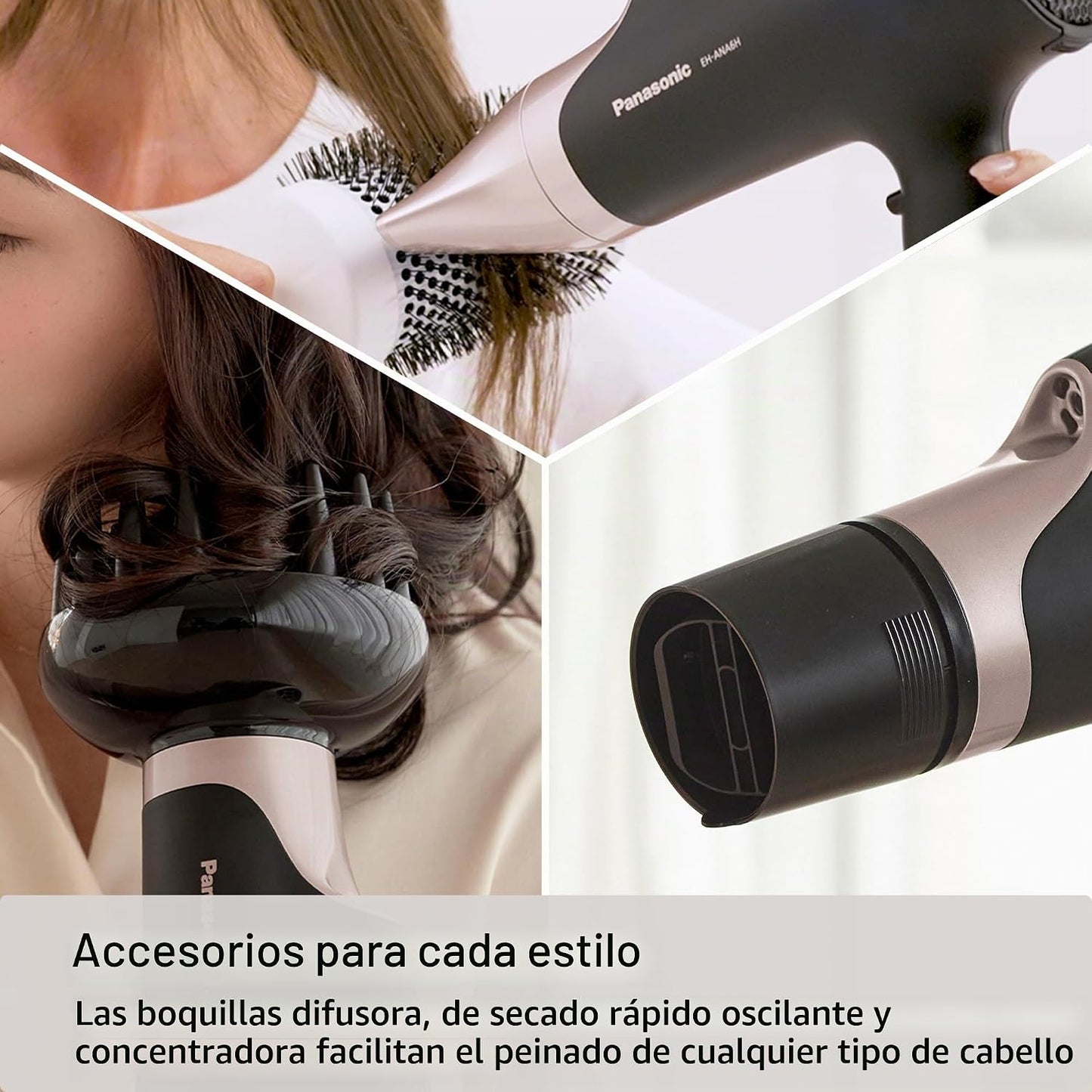 Panasonic Nanoe Secador de Pelo de Salón, Boquilla Oscilante de Sec...