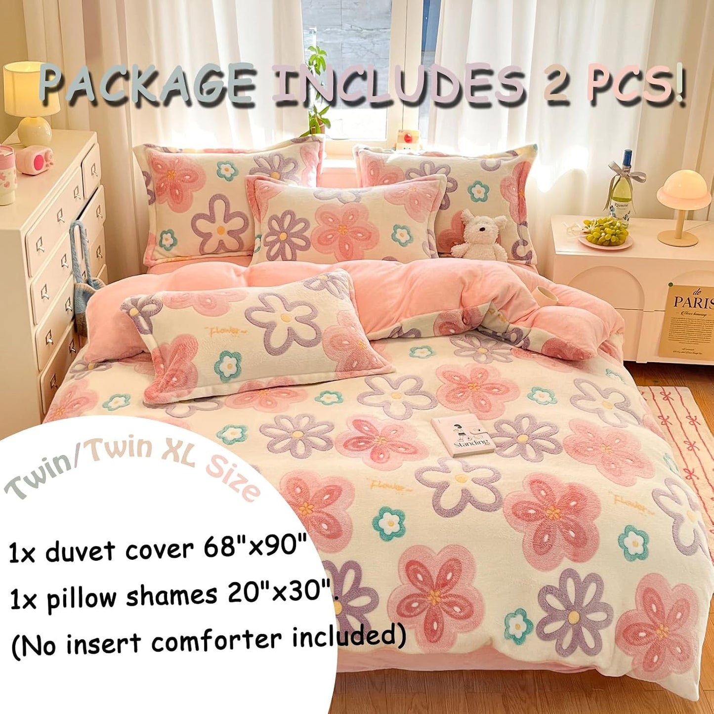 MorroMorn Juegos de Ropa de Cama Twin, Juego de Funda de Edredón Fl...