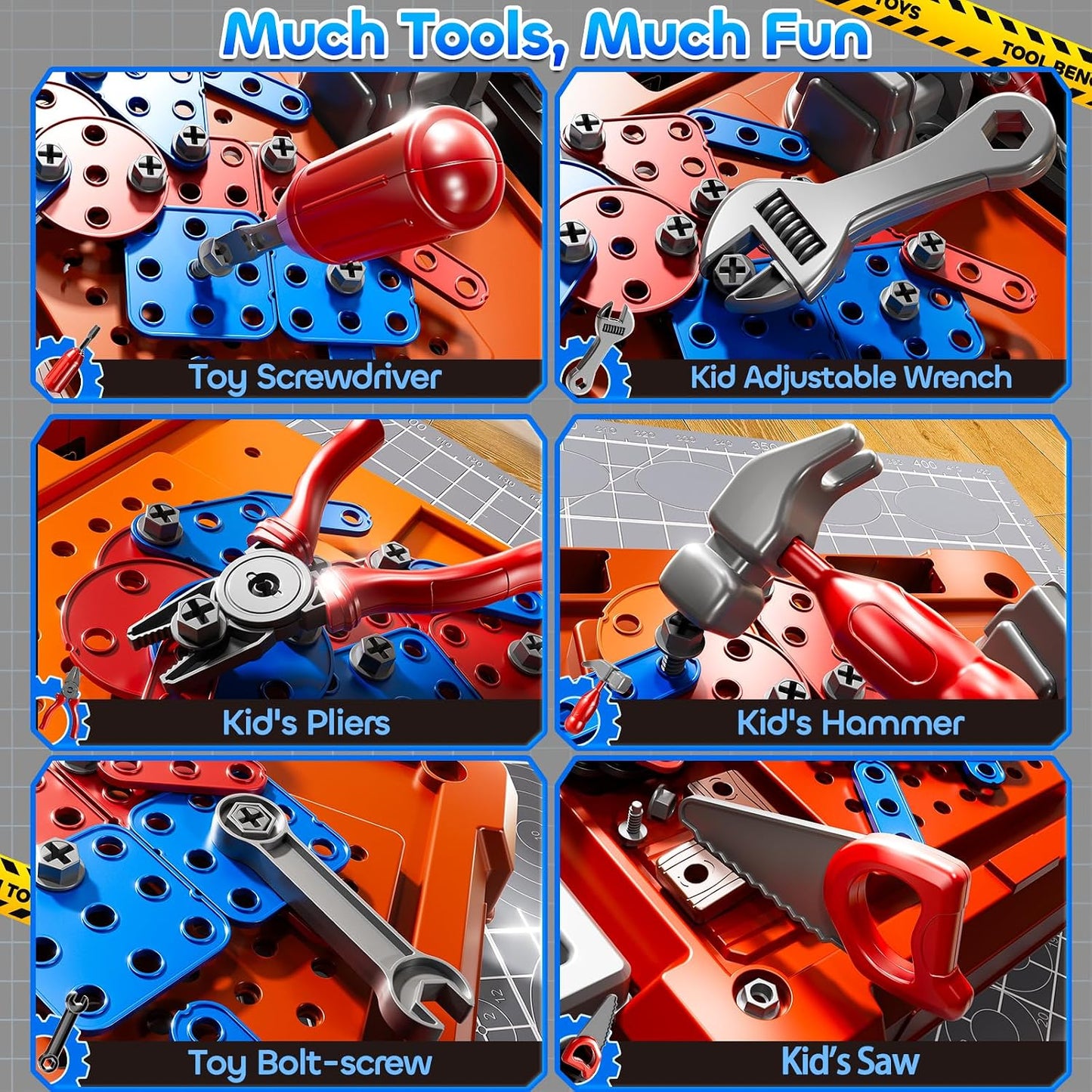 KIZONLY Juego de Juguetes de Herramientas para Niños con Sonido de...