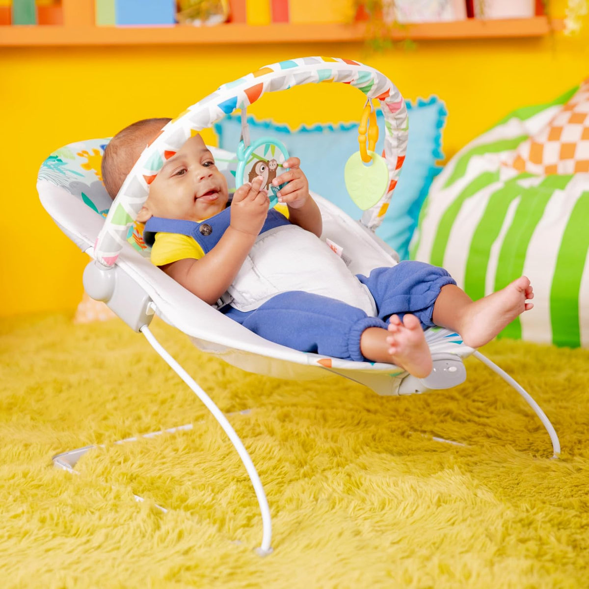 Bright Starts Silla Mecedora con Vibraciones Tranquilizantes para B...