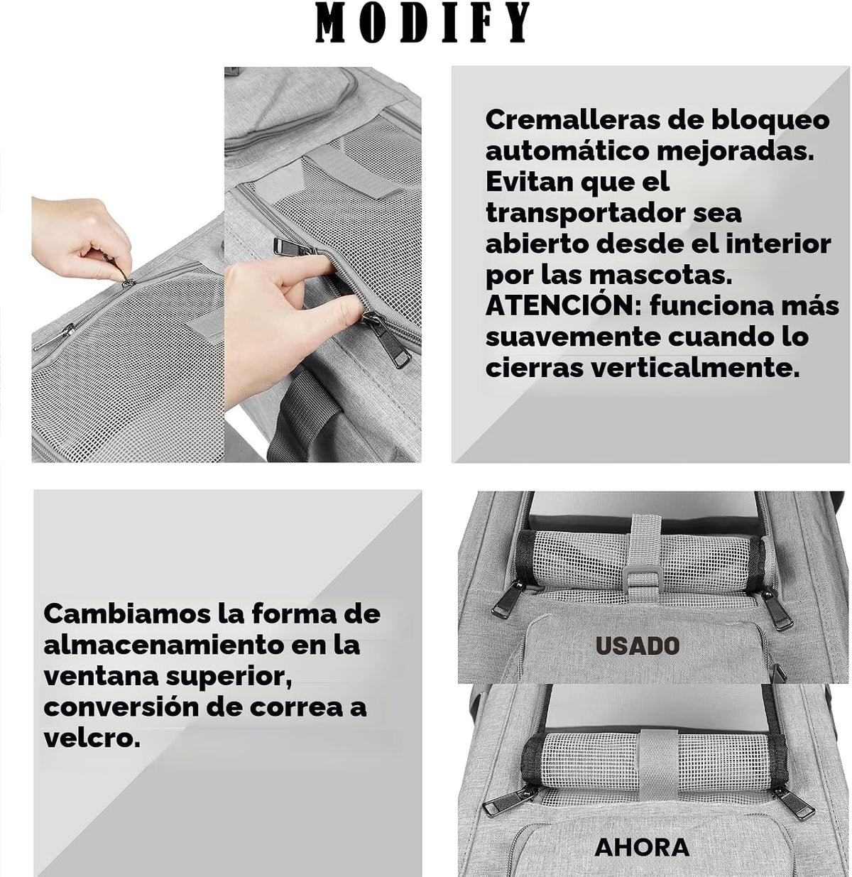 GAPZER Transportín para mascotas para gatos grandes, transportín pa...