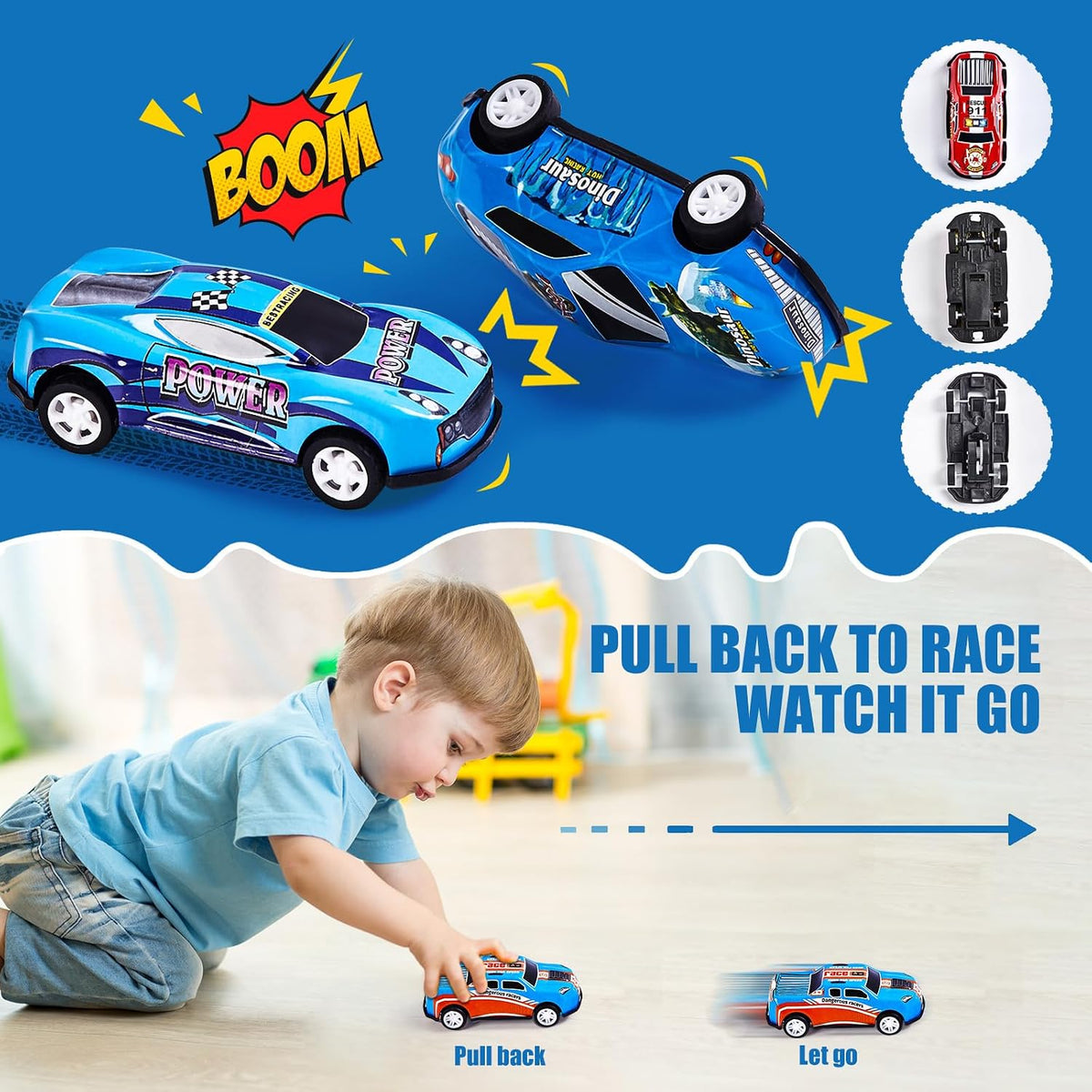 ZHFUYS 36 autos de juguete de metal con retroceso para niños, autos...