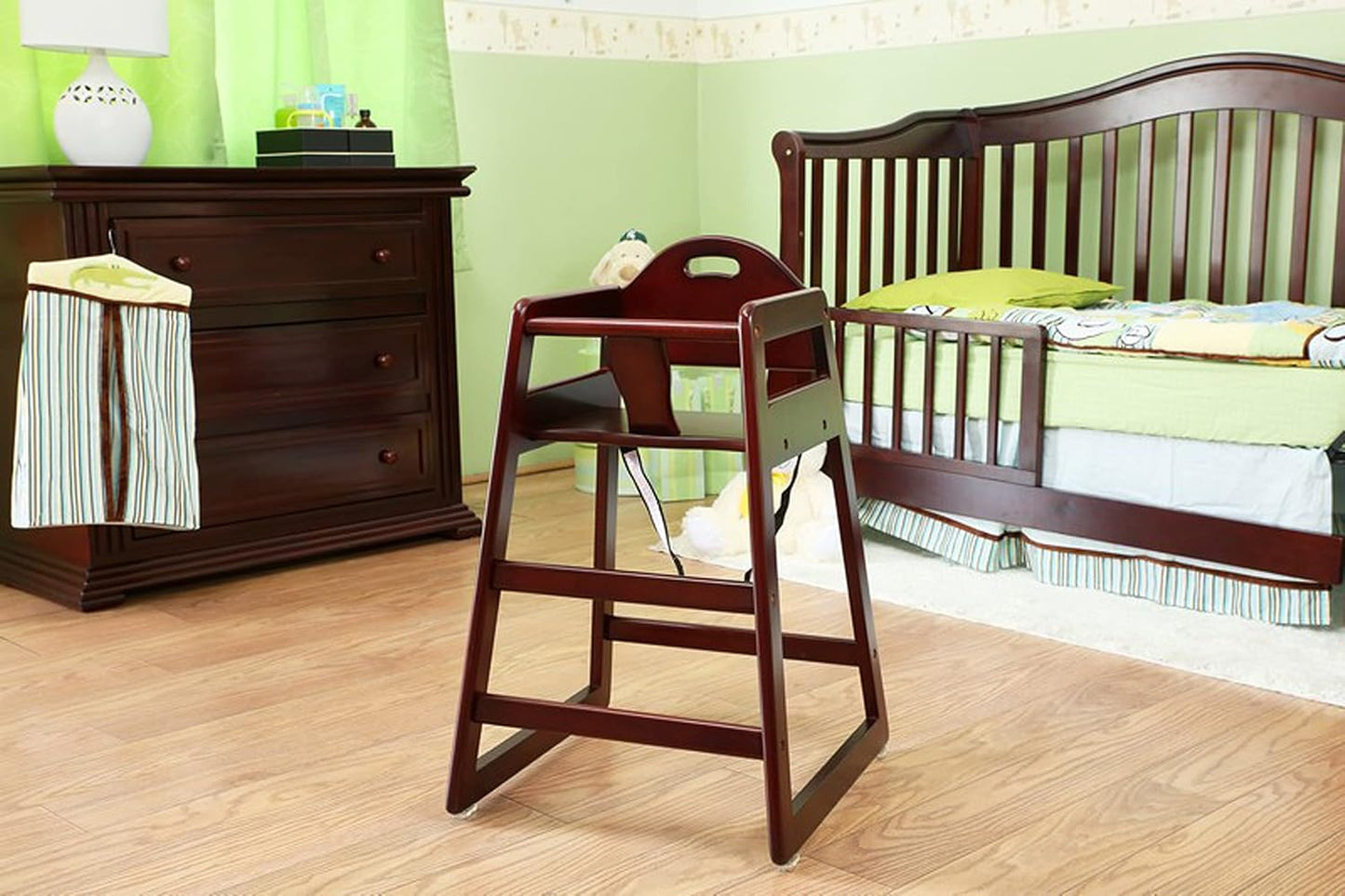 Silla alta de madera para bebés y niños pequeños, silla alta apilab...