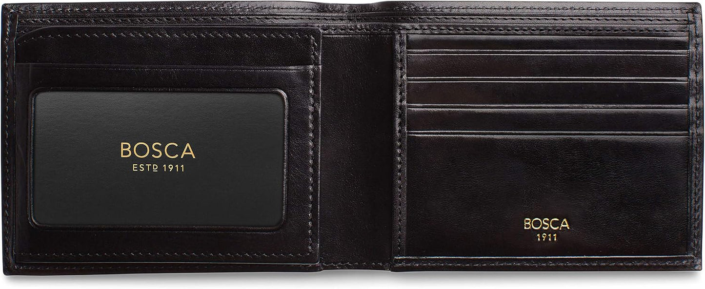 Bosca Bifold para hombre con tarjeta\/solapa de identificación, Neg...