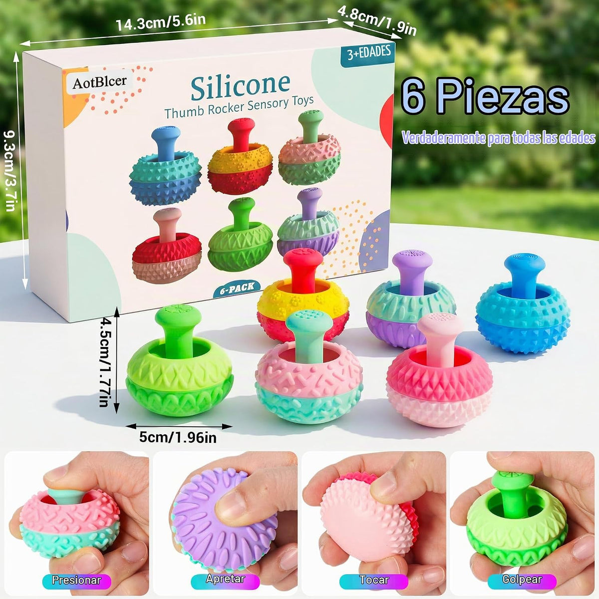 Juguetes antiestrés de silicona para niños y adultos, silenciosos p...