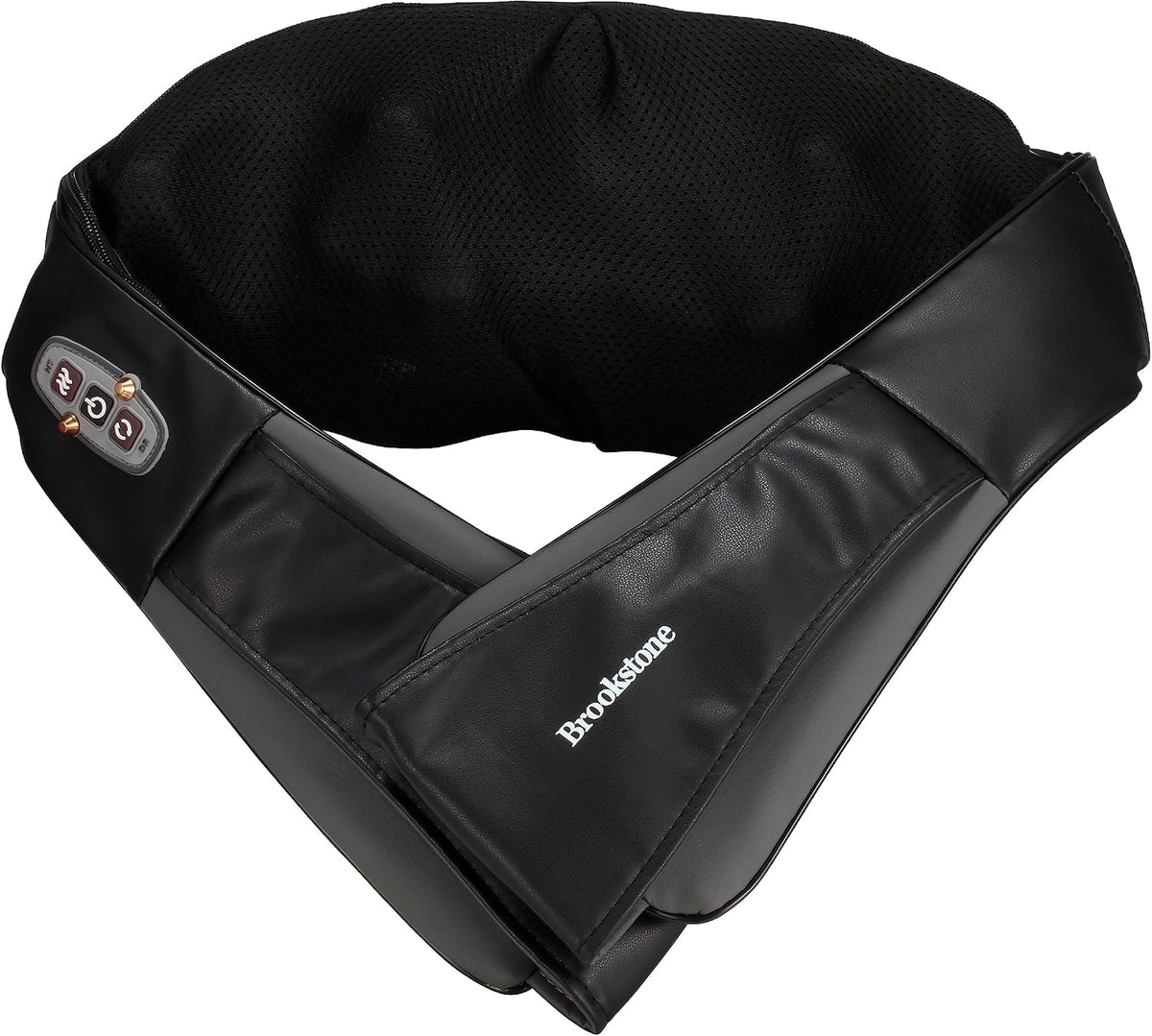 Brookstone - Masajeador de cuello y hombros Shiatsu con calor y ama...