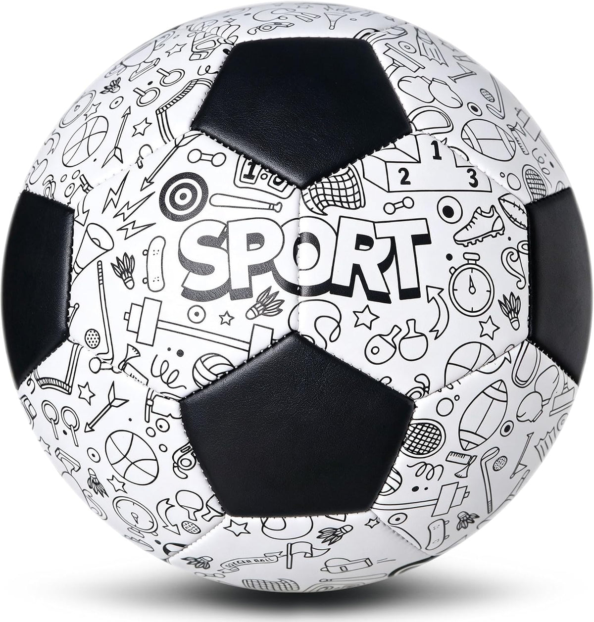 Champhox Colorea tu propio balón de fútbol tamaño 3 para niños 3-7...
